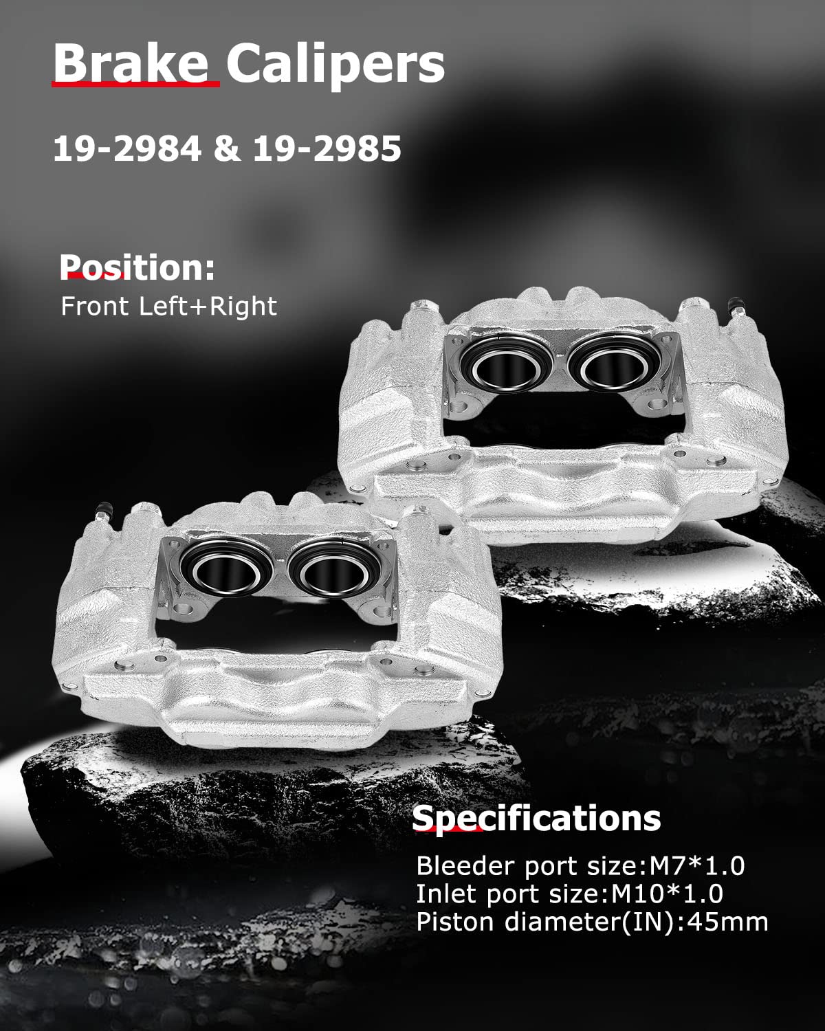 cciyu 19-2985 19-2984 Front Left & Right Brake Calipers Without Bracket For Toyota For 4Runner/For FJ Cruiser/For Tacoma/For Tun