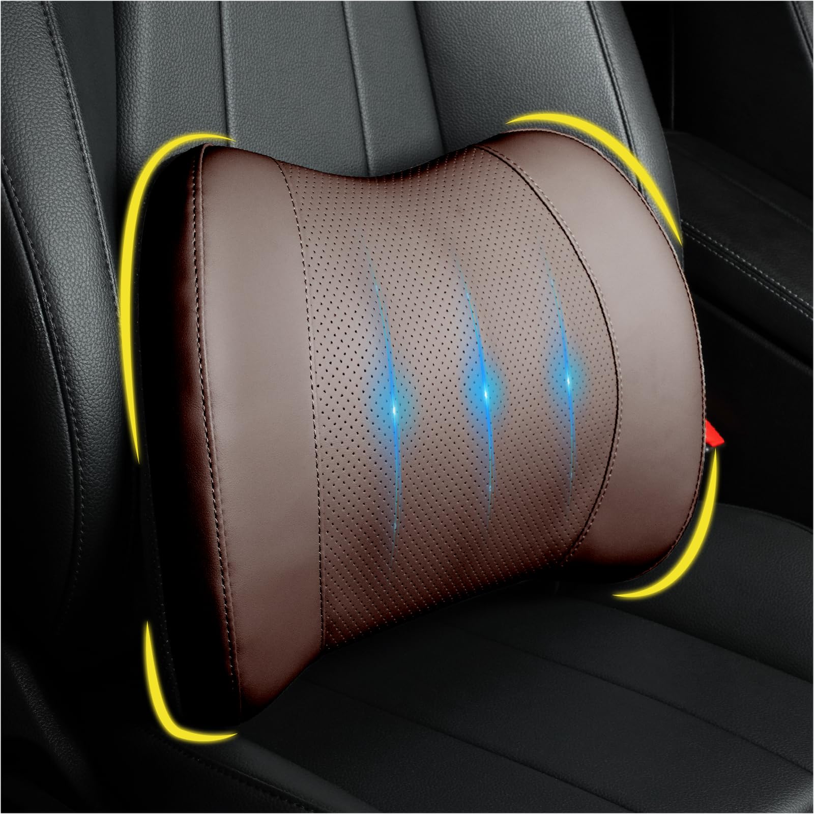 Lumbar Support Pillow For Car, Memory Foam Lumbar Pillow For Lower Back Pain Relief - Back Cushion For Driving, Chair Support Fo