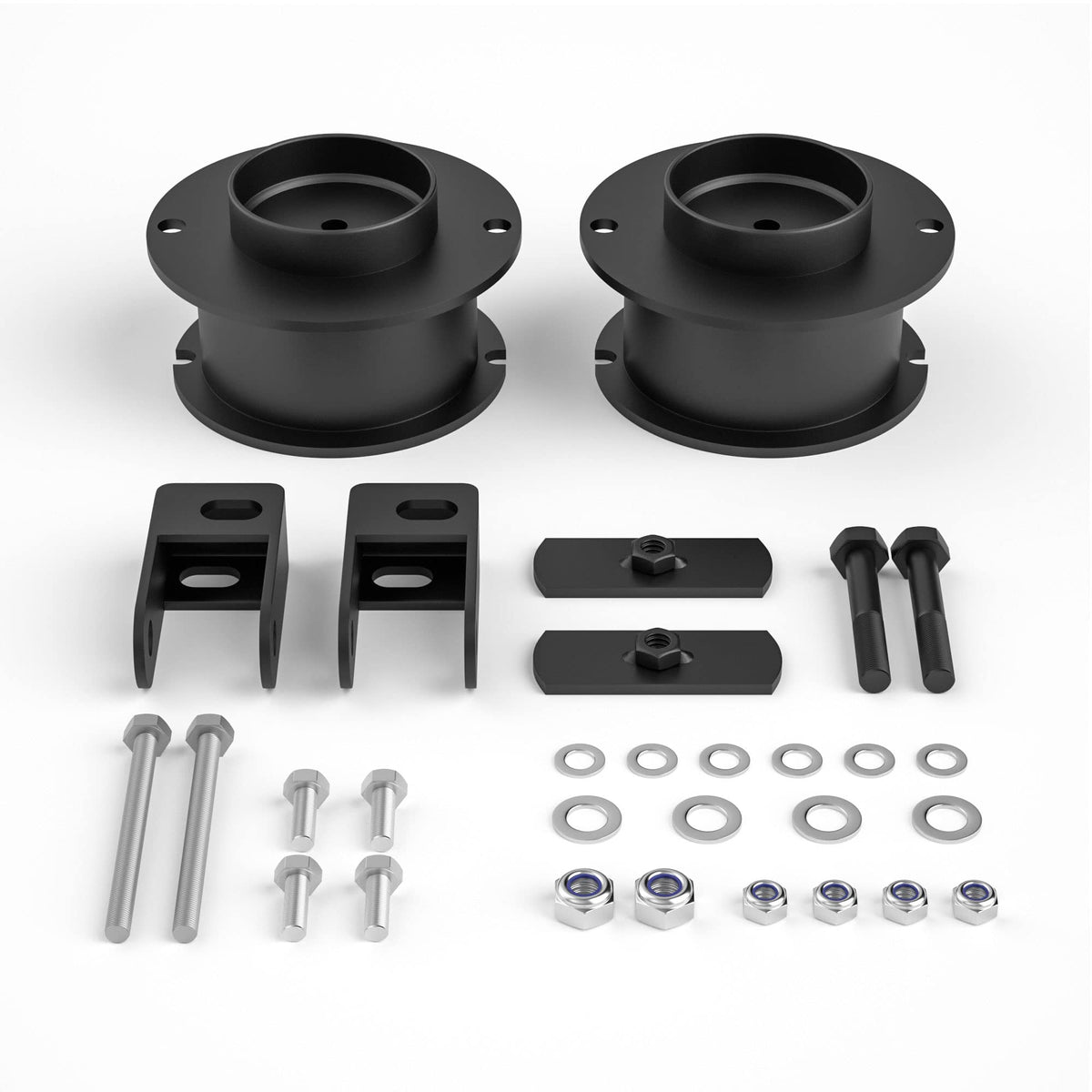 3'' Front Leveling Kit For 2014-2023 Ram 2500 4Wd, 2013-2023 Ram 3500 4Wd, 3 Inch Leveling Lift Kits Spring Strut Spacers With Shock Relocation Brackets Compatible With Ram 2500 3500 4Wd