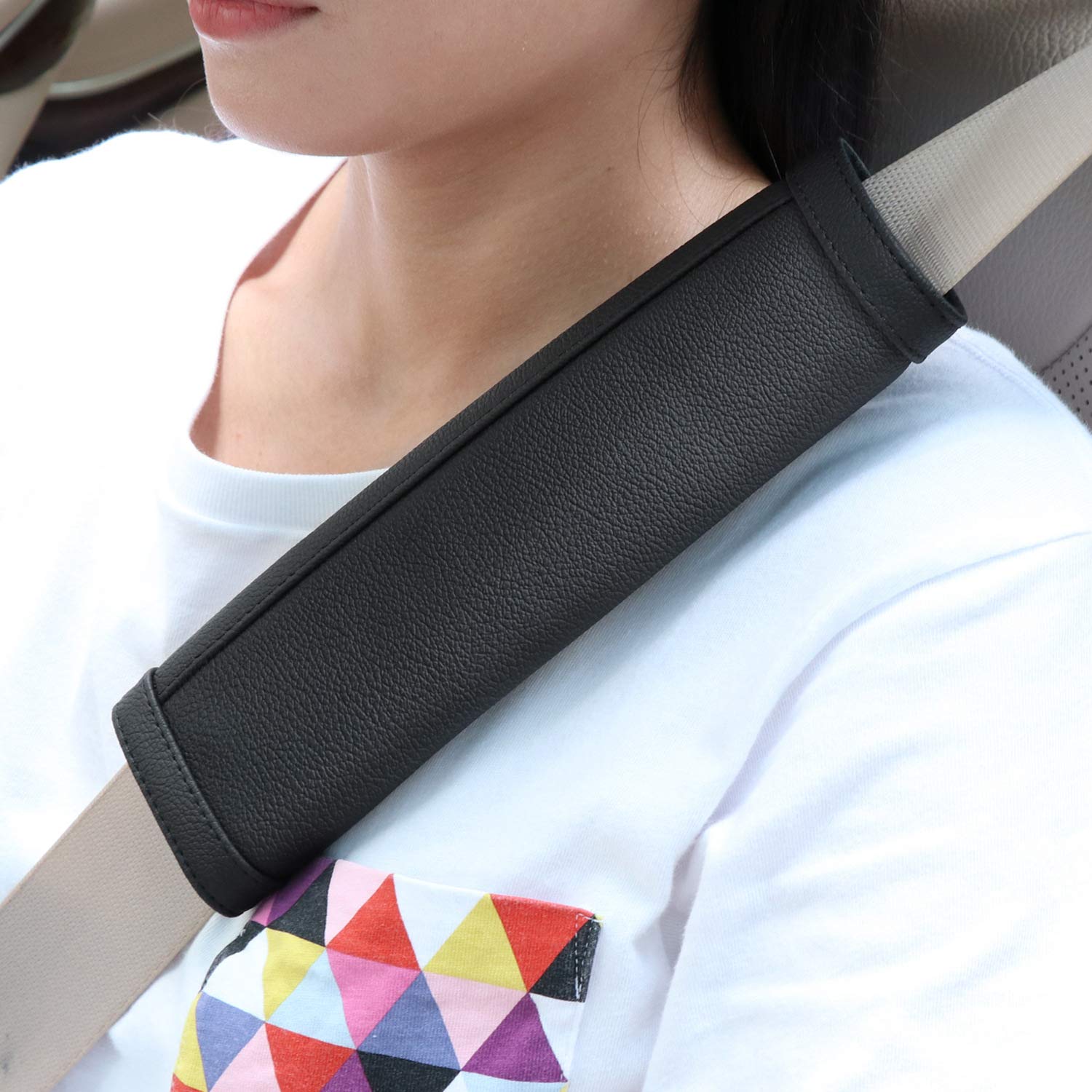 Seg Direct Black Seat Belt Pads Pack Of 2