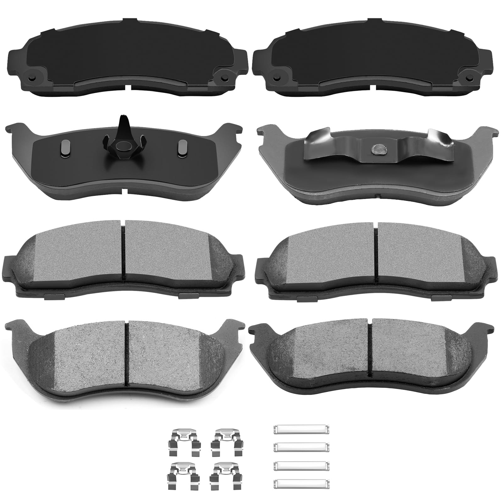 Automuto D833 & D881 Ceramic Discs Brake Pads Kits, Front Rear 8Pcs Disc Brake Pads Set Fit For 02 03 04 05 For Ford Explorer, 0