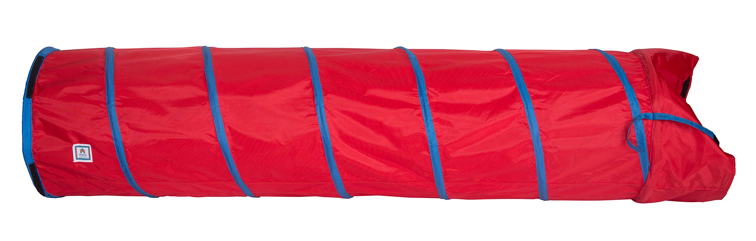 Pacific Play Tents 20510 Kids 6-Foot Institutional Crawl Play Tunnel, 6' X 19'' Diameter, Red/Blue