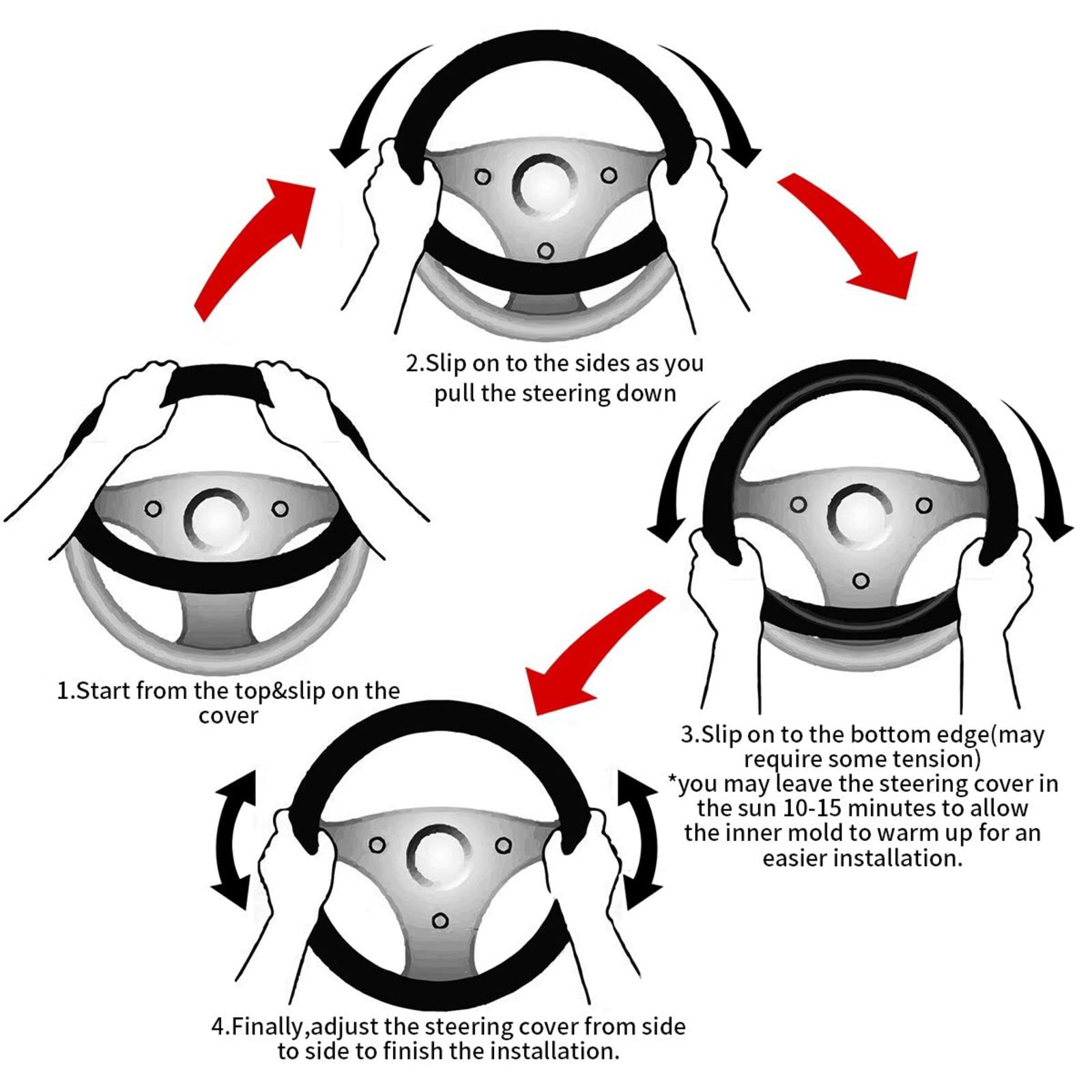 Cow Steering Wheel Covers Non Slip Neoprene Steering Wheel Protector Cover Universal 15 Inch For Men Women Car Truck