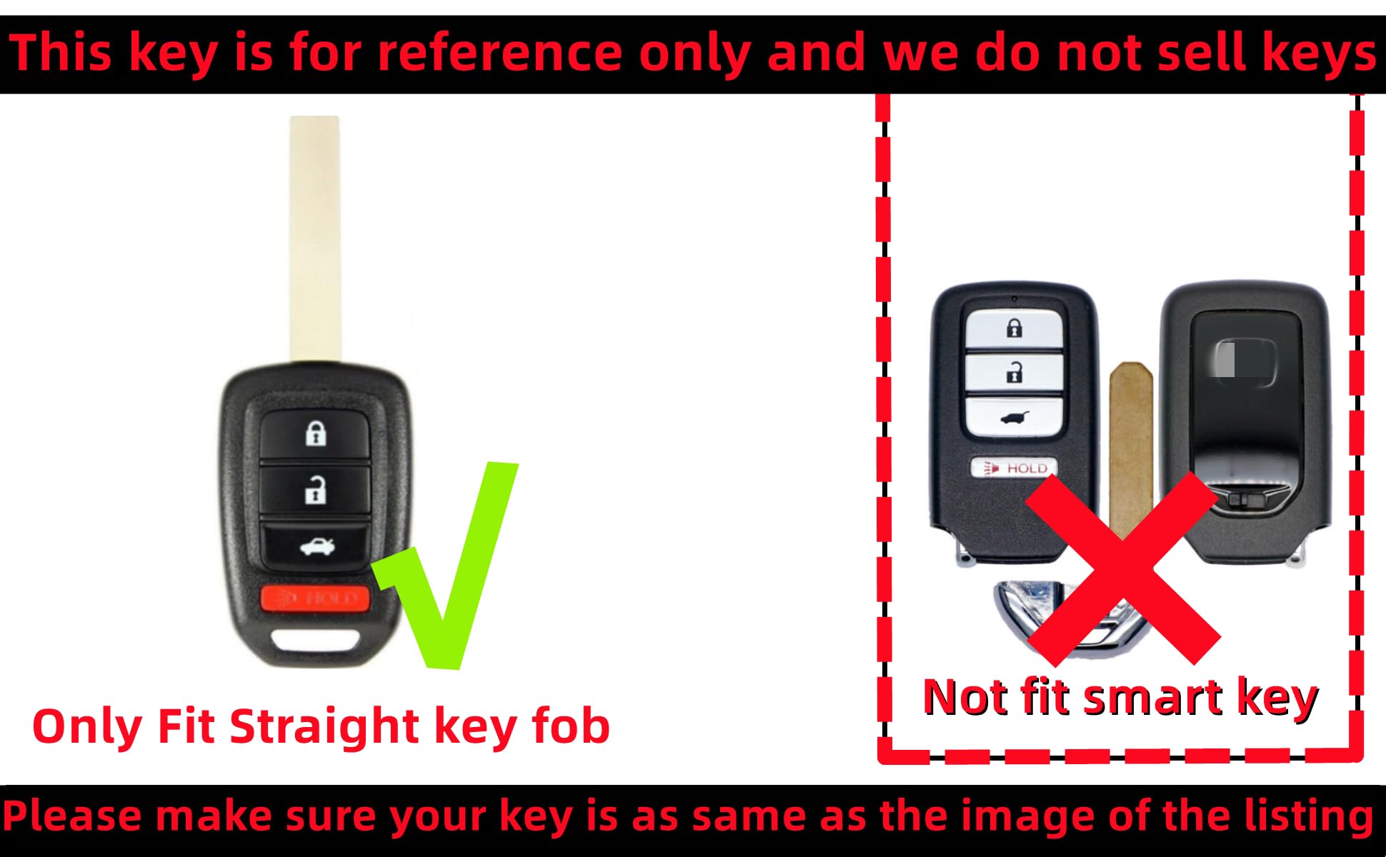 Reprotecting Silicone Rubber Key Fob Cover Compatible With Honda Accord Cr-V Civic Crosstour Fit (Only Fit Straight Key Fob) (Black Pink)