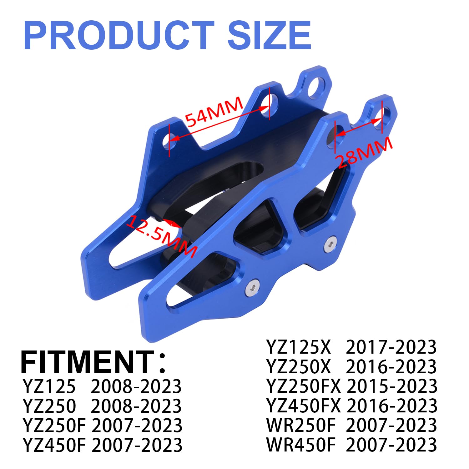 Anxin Motorcycle Chain Guide Guard Protection Cnc For Yz125 Yz250 08-23 Yz250F Yz450F 07-23 Yz125X 17-23 Yz250X 16-23 Wr250F Wr450F 07-23 Yz250Fx 15-23 Yz450Fx 16-23