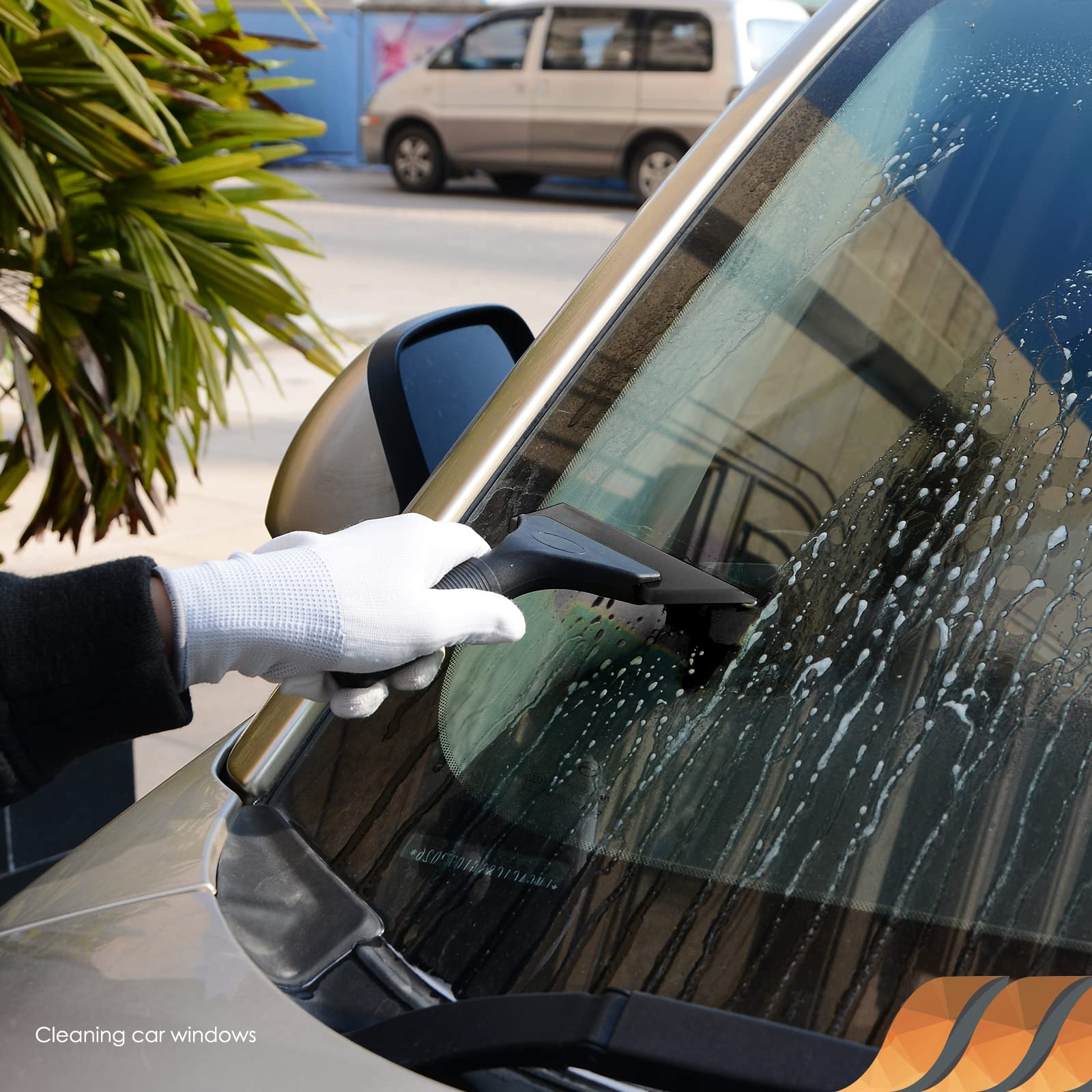 Ehdis Small Squeegee 5 Inch Rubber Window Tint Windshield Scraper For Car,Glass, Mirror, Shower, Door,Bathroom Cleaning (Black, 2)