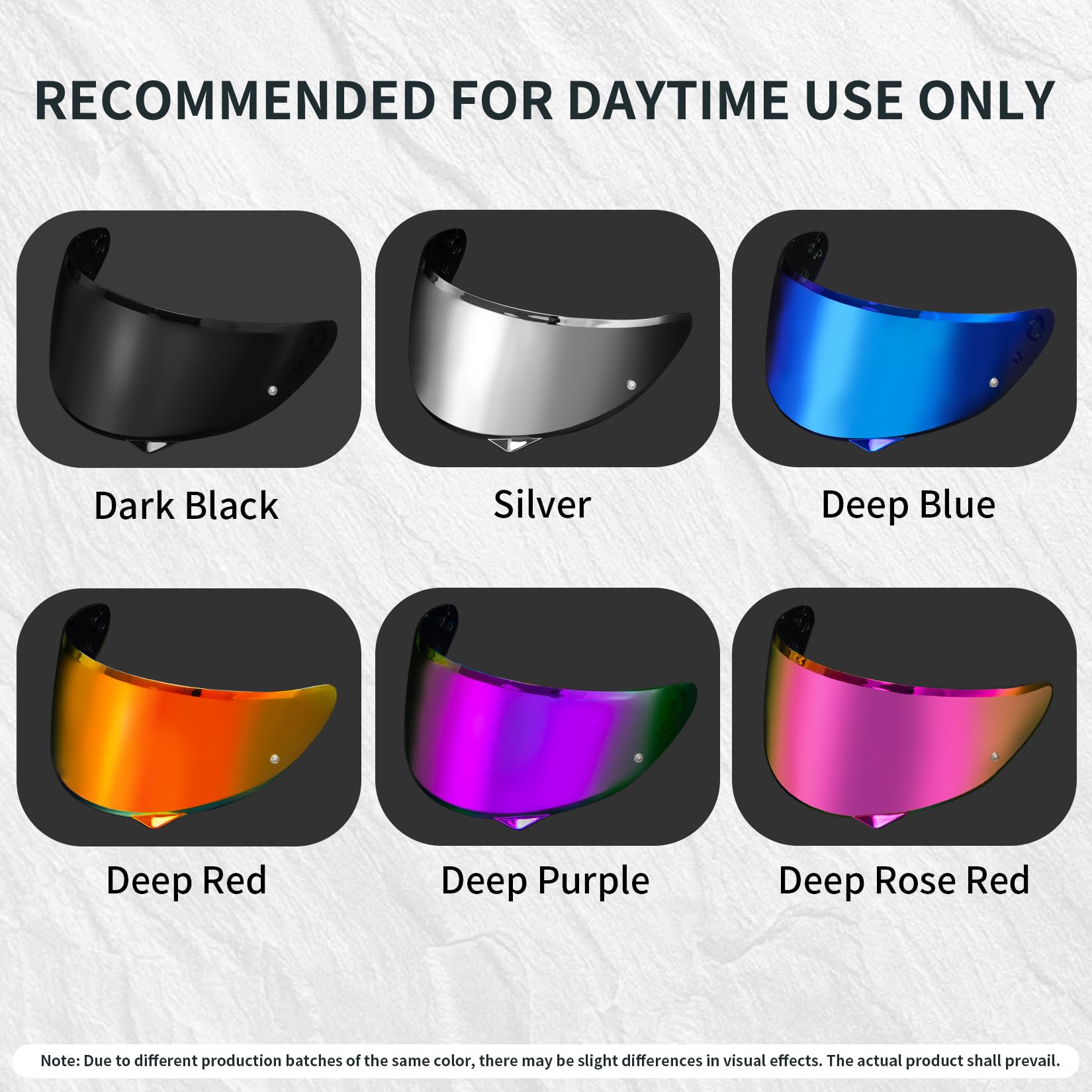 PSLER HJ-34P Visor - HJ-34P Visor Tinted C10 Helmet Visor Pinlock-Ready Face Shield for HJ-34P C10,Deep Red Rose