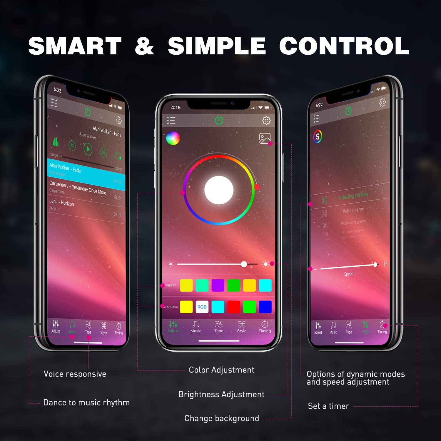 Nilight Rgb Led Rock Lights Kit, 4 Pods Underglow Multicolor Neon Light Pod With Bluetooth App Control Flashing Music Mode Wheel Well Light For Truck Atv Utv Rzr Suv