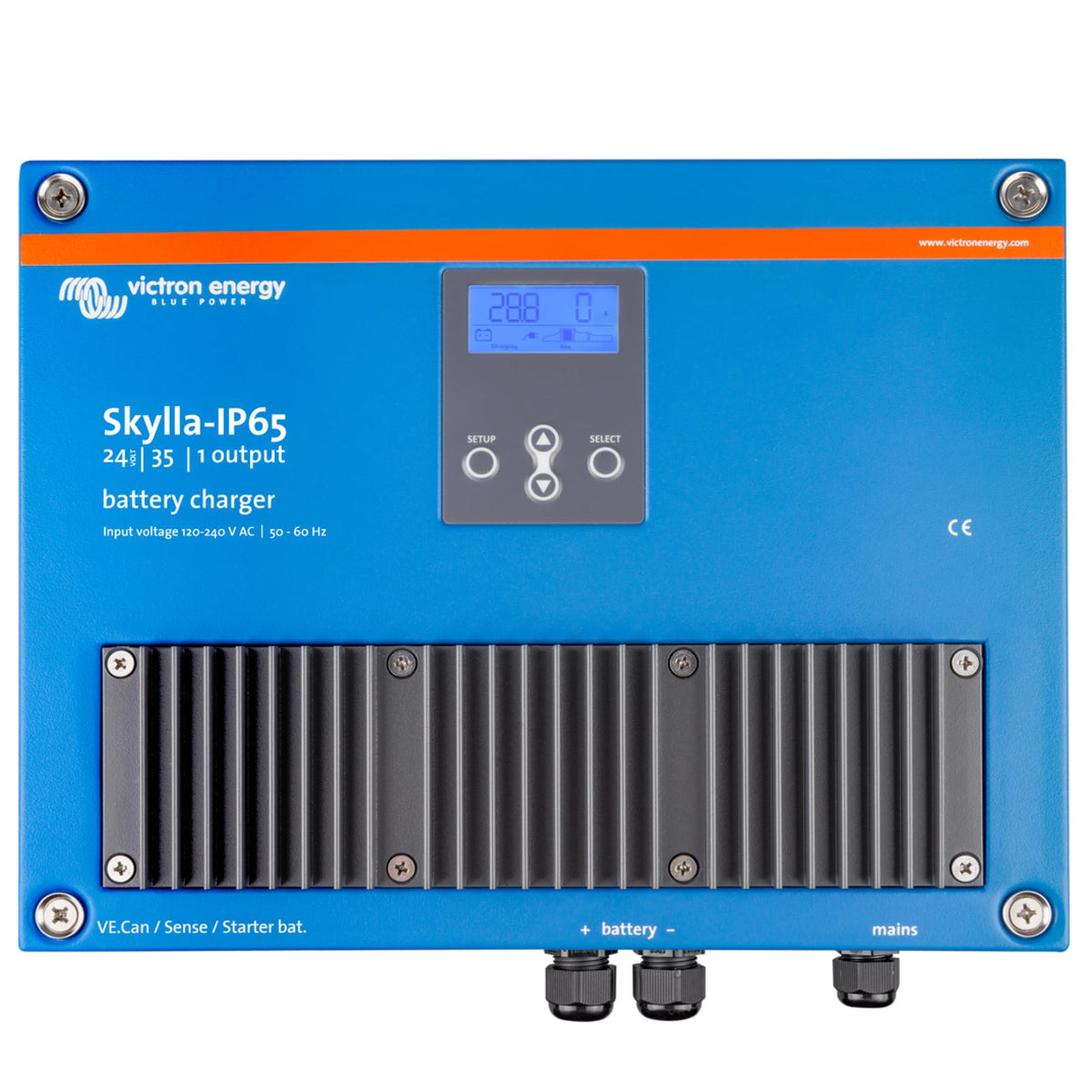 Victron Energy Skylla-Ip65 24-Volt 35 Amp 120-240Vac Battery Charger, 1+1 Isolated Outputs