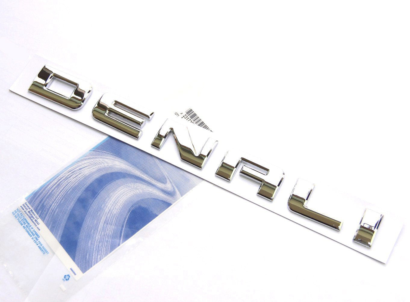 Yoaoo 1X Oem Denali Red Line Emblem Badge Nameplate Compatible With 2007-2019 Denali Yukon Sierra Terrain (Chrome)