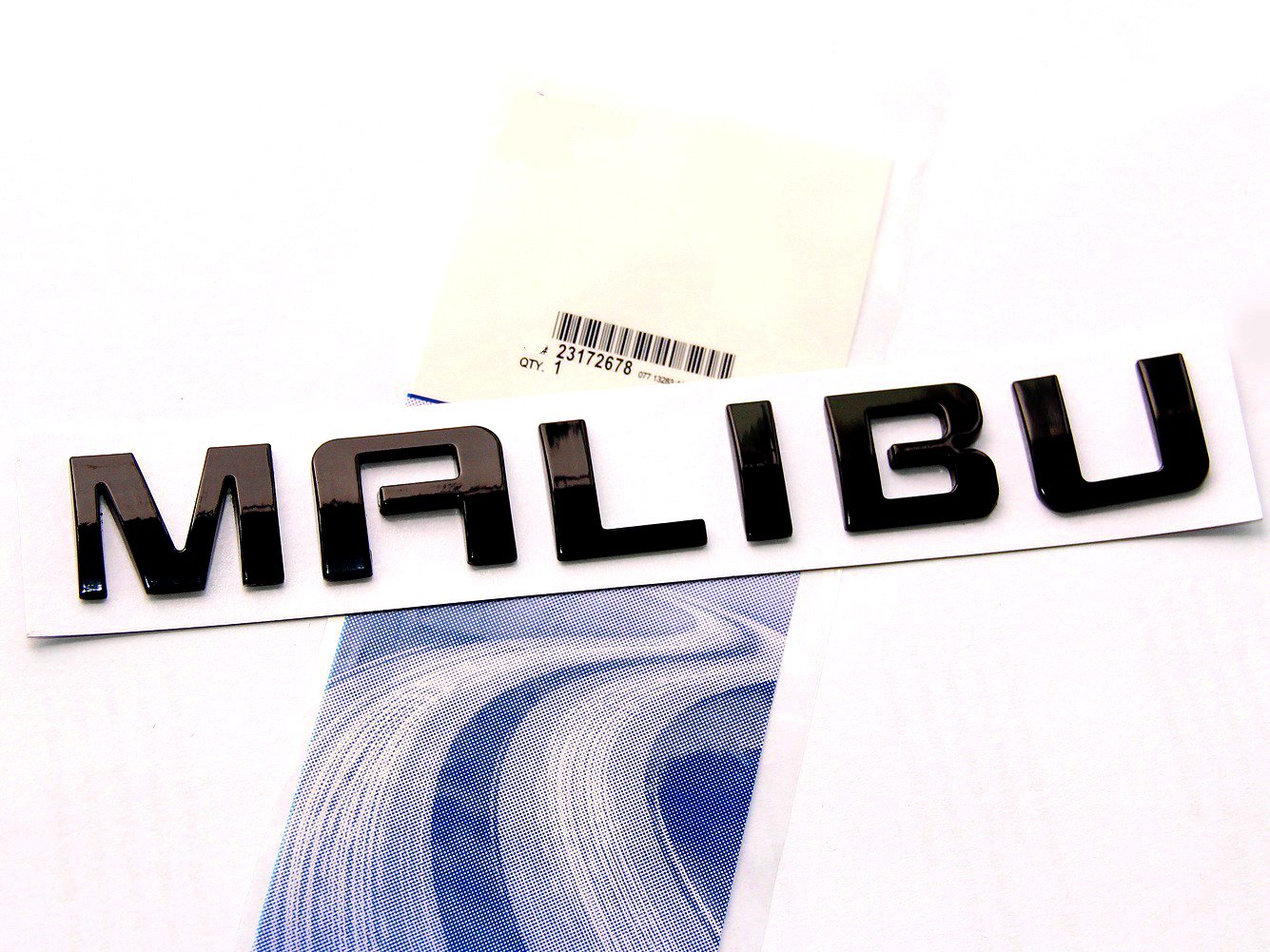 Yoaoo 1X Oem Malibu Nameplate Abs Letter Emblem Badge Replacement For Malibu Glossy (Black)