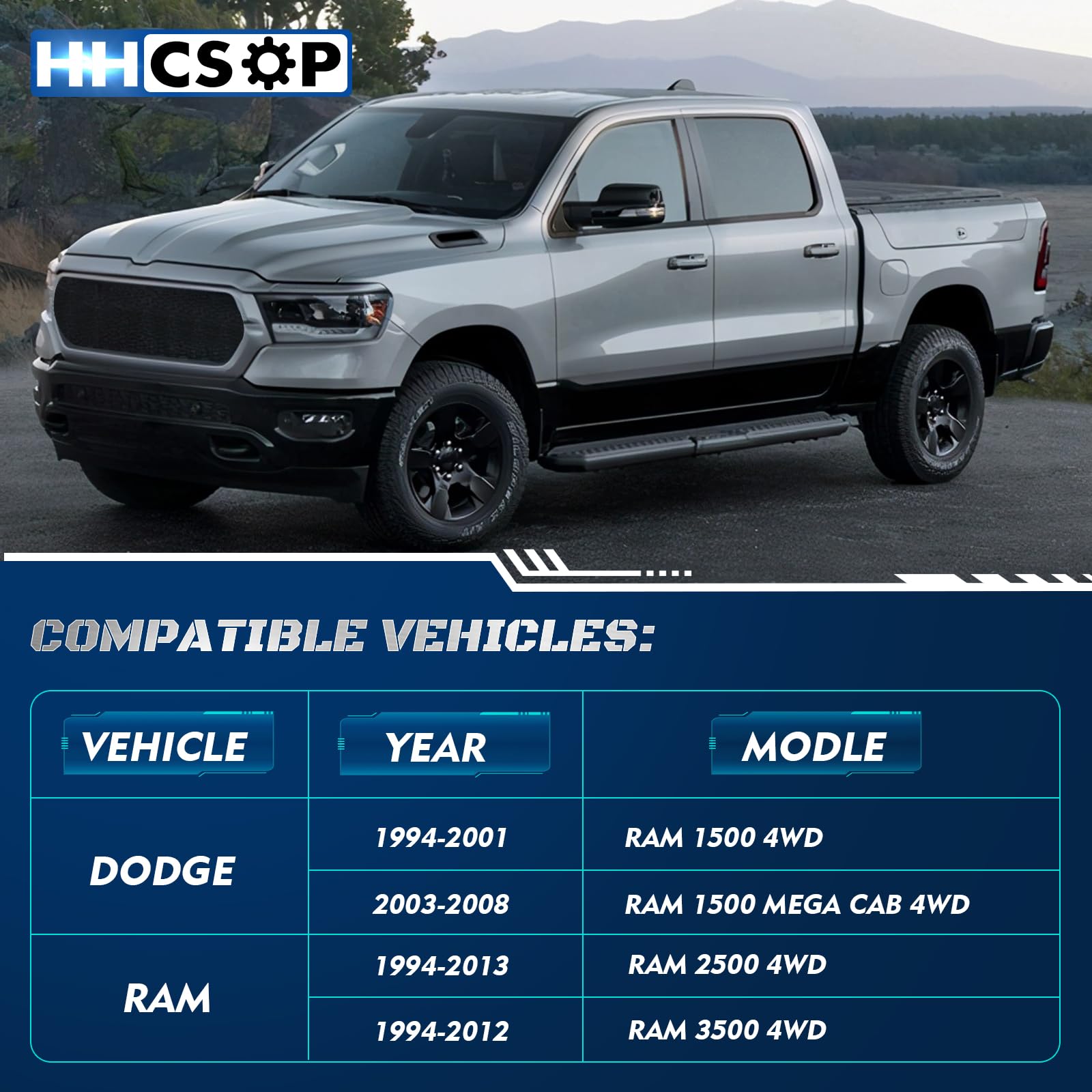 HHCSOP 2'' Front Leveling Kits, Compatible with 1994-2001 Dodge Ram 1500 4WD 1994-2013 Ram 2500 4WD 1994-2012 Ram 3500 4WD, 2 in