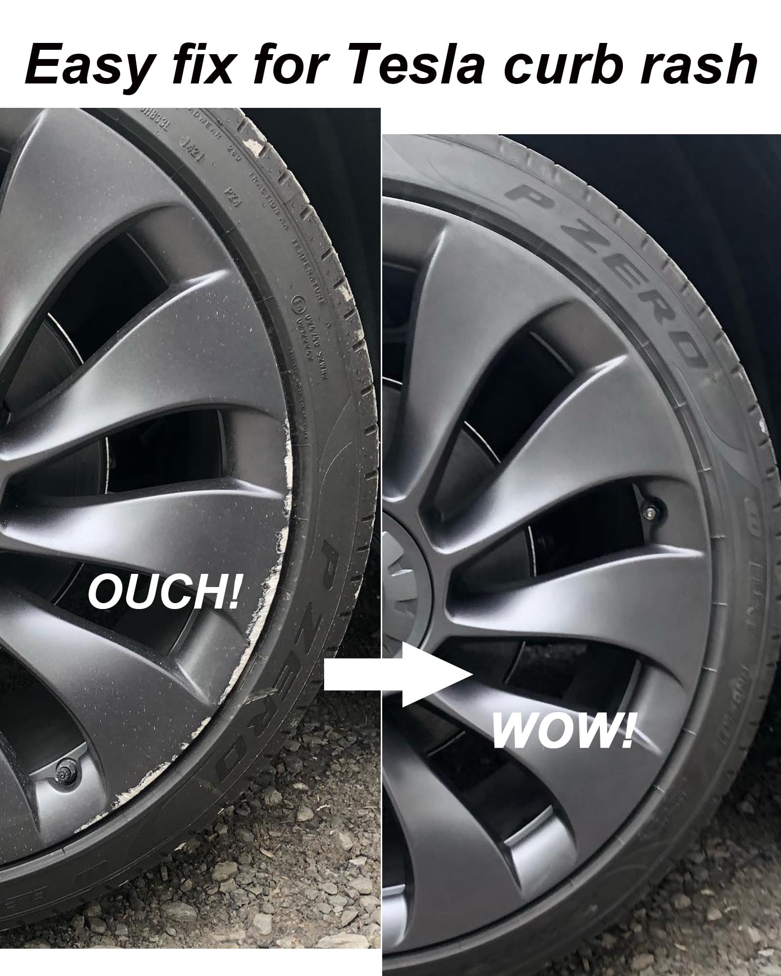 Syoauto Gunpowder Rim Touch Up Paint For Tesla Model Y 3 S X Uberturbine/Arachnid/Cybersteam/Turbine Wheel Touch Up Paint Pen Ti