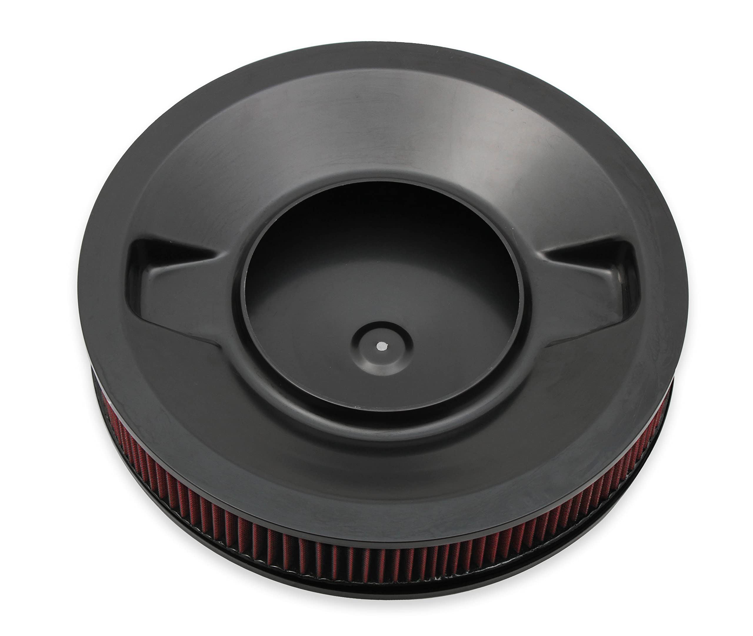 Holley 120-4630 4500 Drop Base Air Cleaner Black W/3 In. Red Washable Gauze Filter