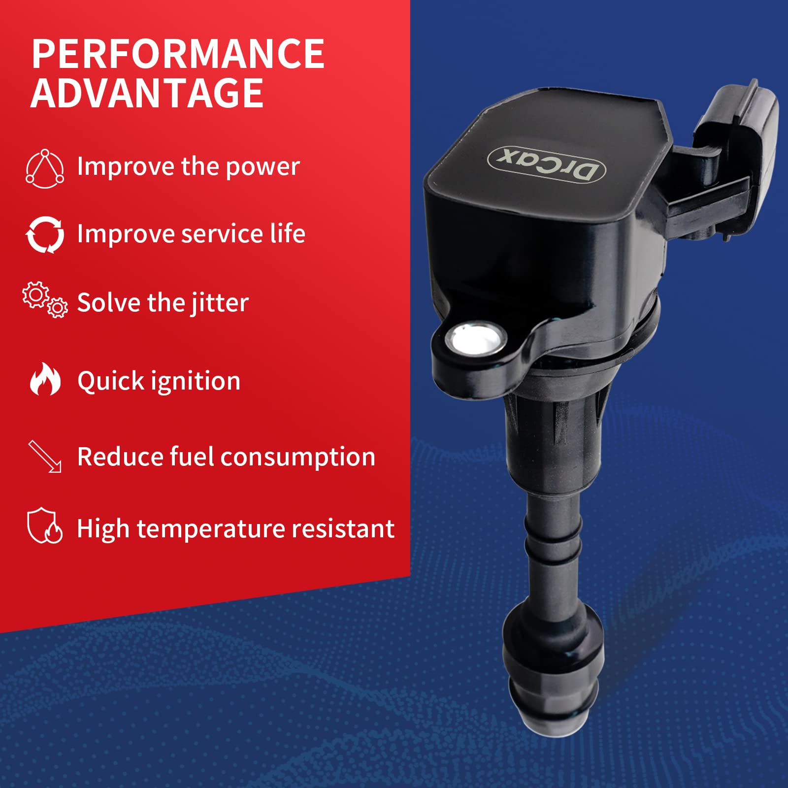 Drcax Oem Ignition Coil Compatible With Nissan Altima Frontier Maxima Murano Nv1500 Nv2500 Pathfinder Quest Xterra, Infiniti I35