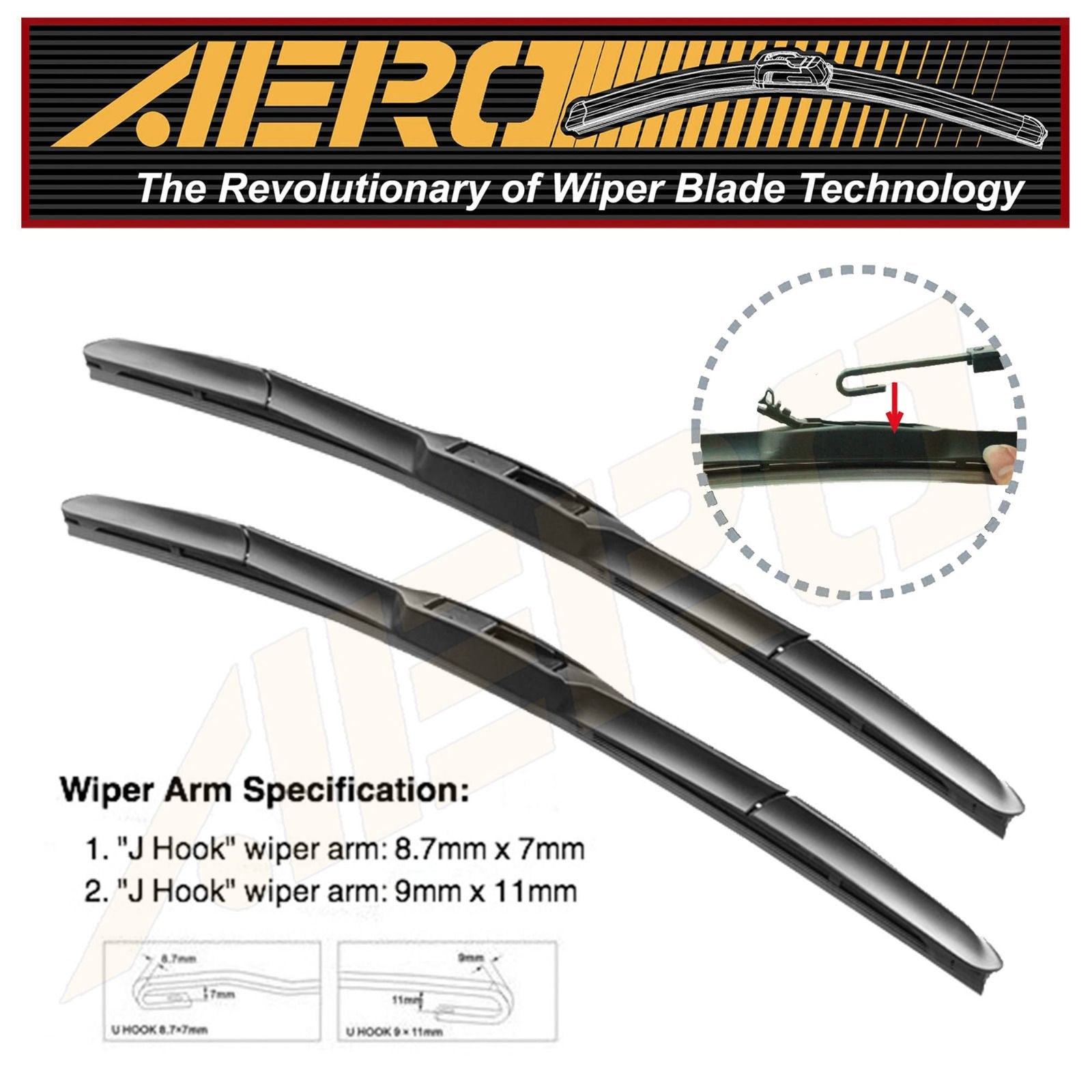Aero Hybrid 26'' + 18'' Premium Quality All-Season Windshield Wiper Blades (Set Of 2)