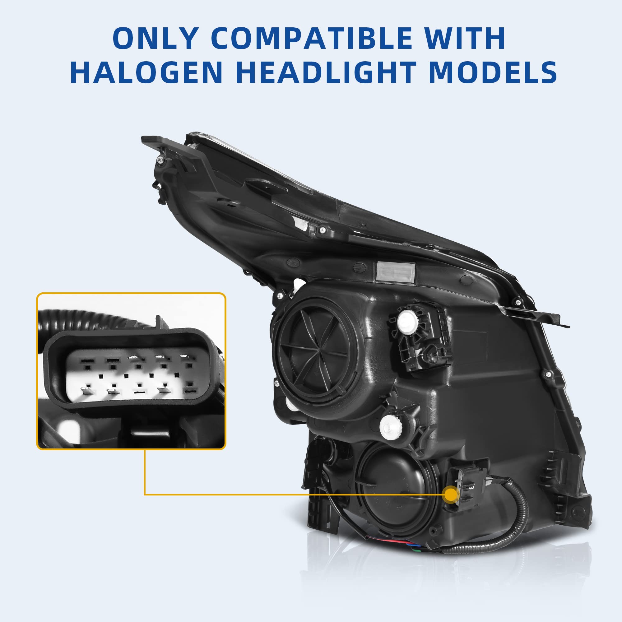 Dwvo Headlights Assembly Compatible With 2010 2011 2012 2013 2014 2015 2016 Cadillac Srx 10 11 12 13 14 15 16 Oe Projector Headl
