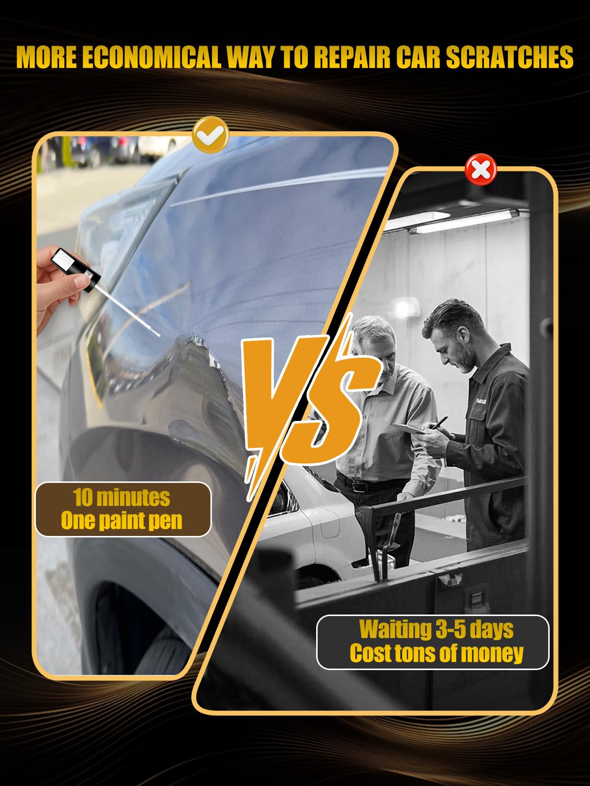 Purple Touch Up Paint for Cars, Car Scratch Repair Pen, Car Paint Touch Up Pen Auto Scratches Remover Easy to Use and Quick Fix(