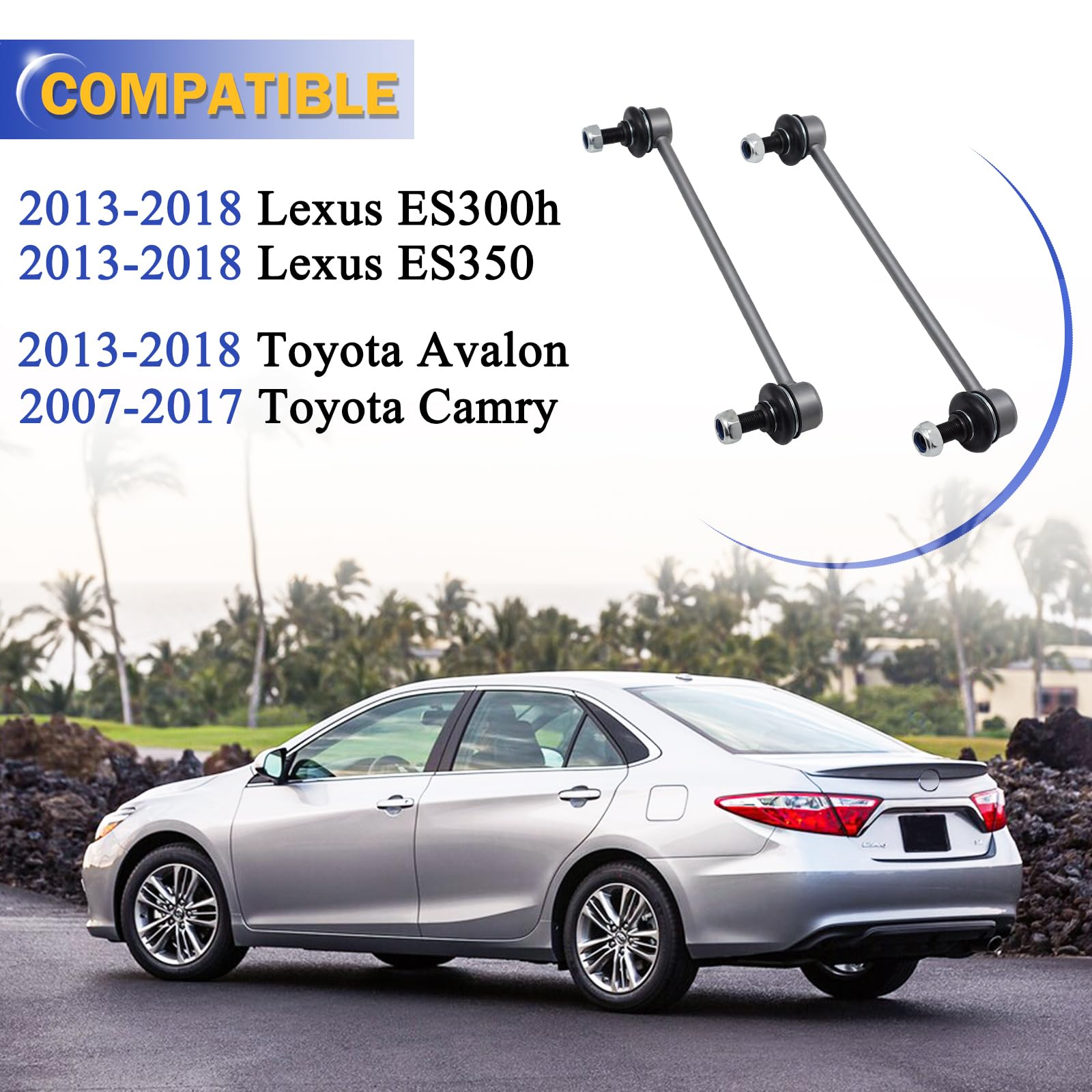 Zinc Nickel Alloy Front Stabilizer Sway Bar Links For 2013-2018 Toyota Avalon 2007-2017 Camry / 2013-2018 Lexus Es300H 2013-2018