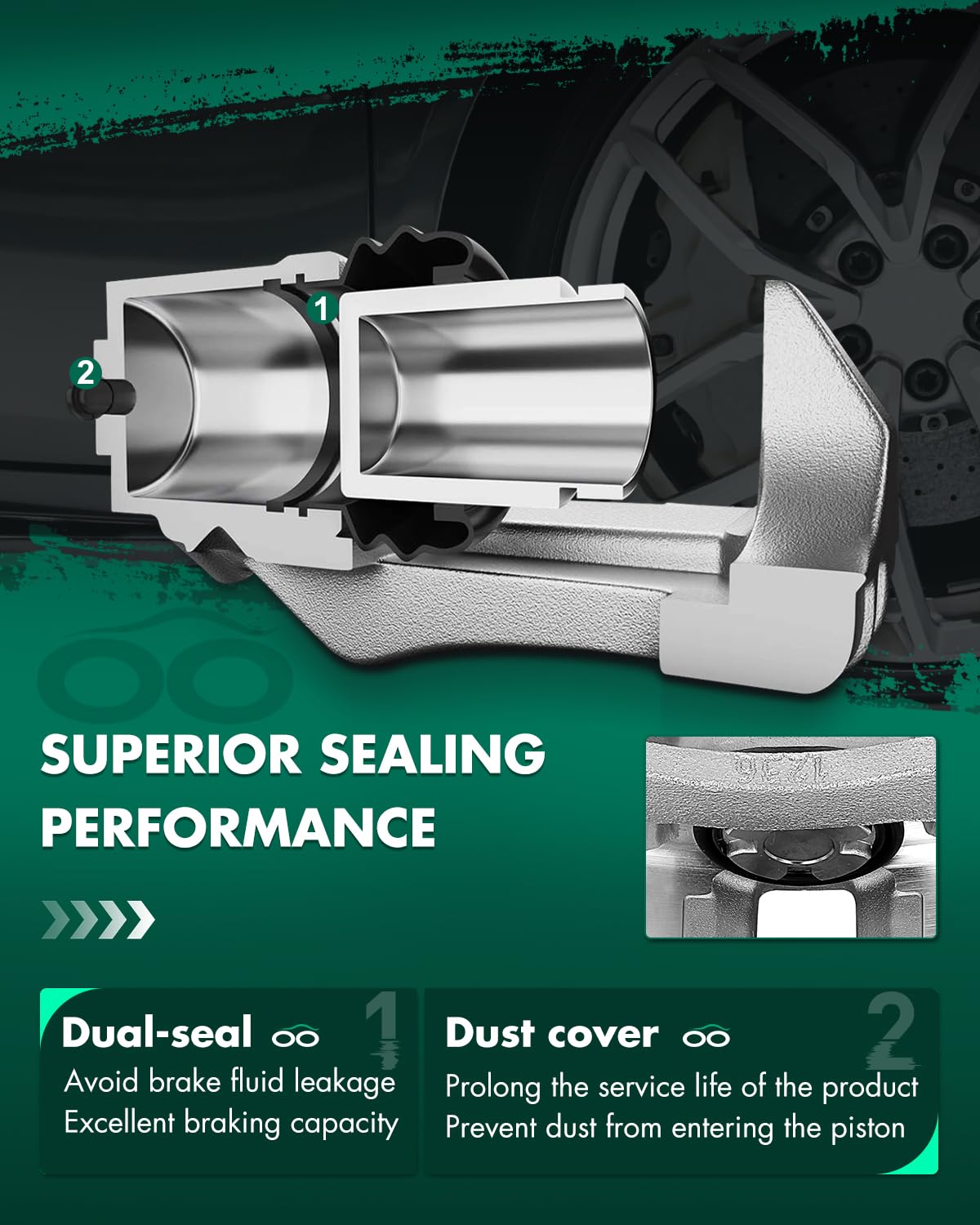 Scitoo Rear Right Brake Caliper With Bracket 19B6454 Compatible For Hyundai Elantra 2011-2016, For Hyundai Elantra Coupe 2013-20