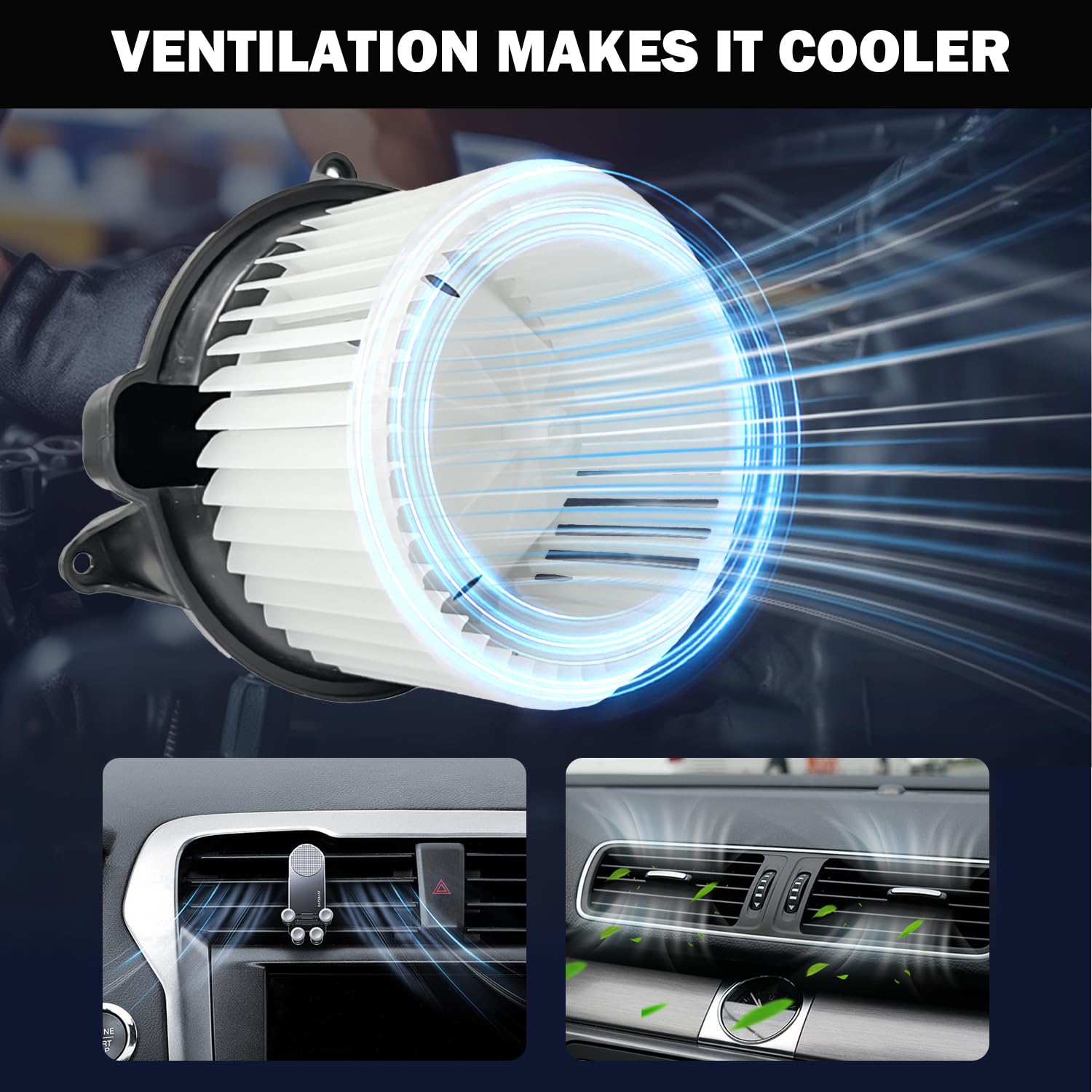 Aspligo 700101 Rear Ac Heater Blower Motor Fan Fit For Cadillac Escalade Ext For Chevy Avalanche 1500 2500 Silverado 1500 2500 3