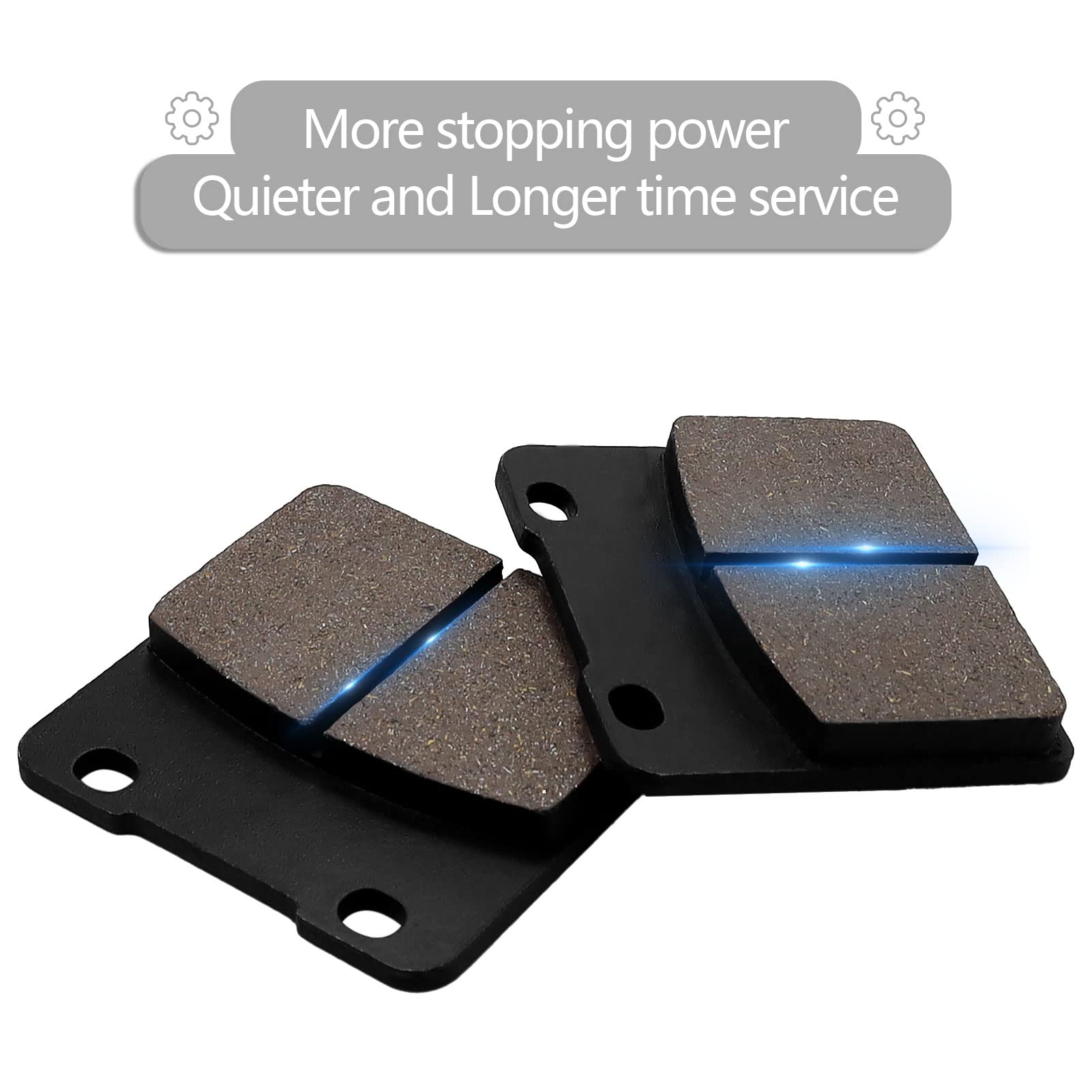 SOLLON Front and Rear Brake Pads for Suzuki Intruder 1400 VS1400 1987-2004 Cavalcade 1400 GV1400 1986 VL1500 VL 1500 W/X/Y/K1 19