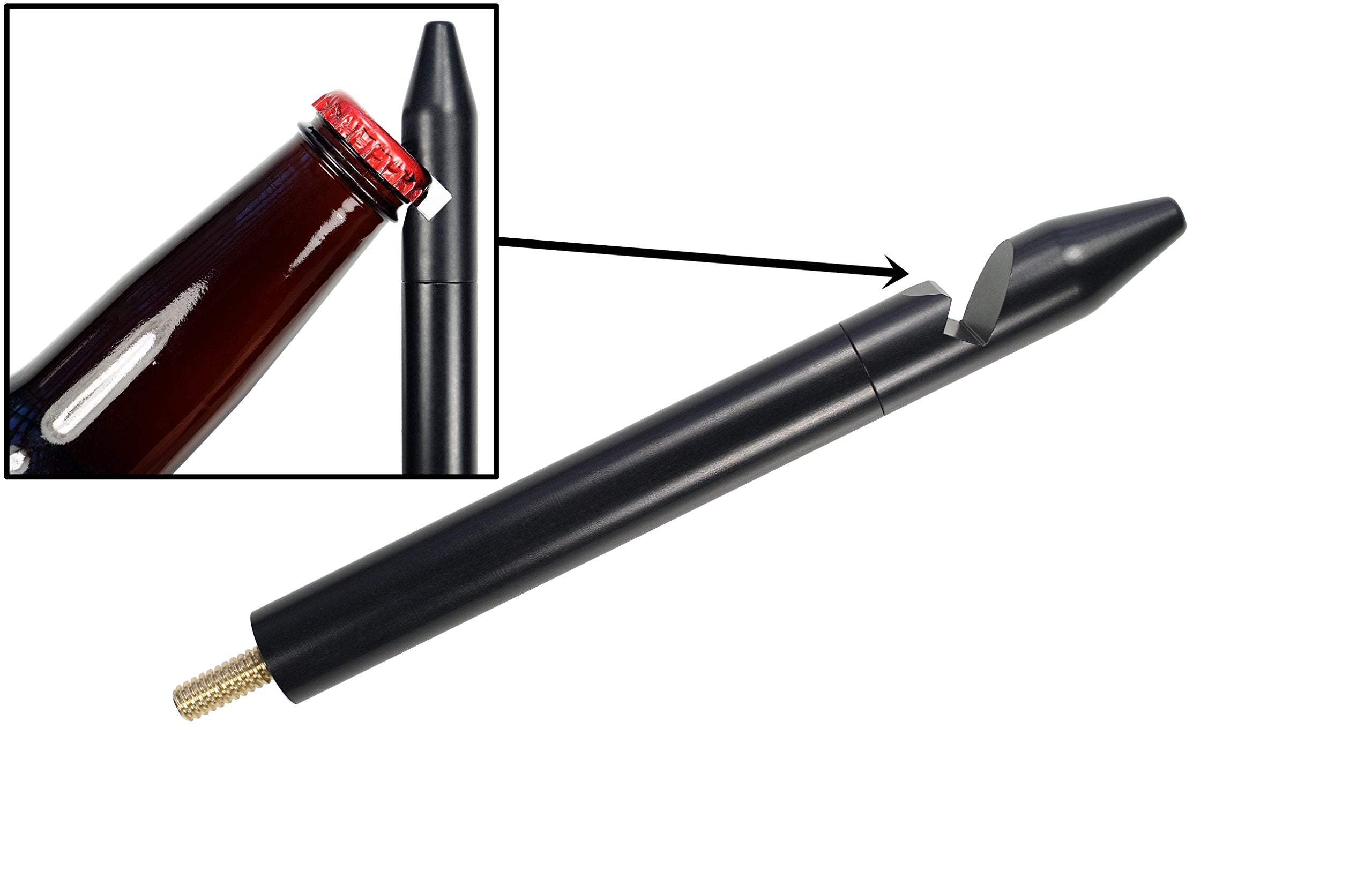 AntennaMastsRus - Made in USA - The Spike is Compatible with Toyota Tundra (2000-2020) - Black Ammo Antenna with Removable Bottl