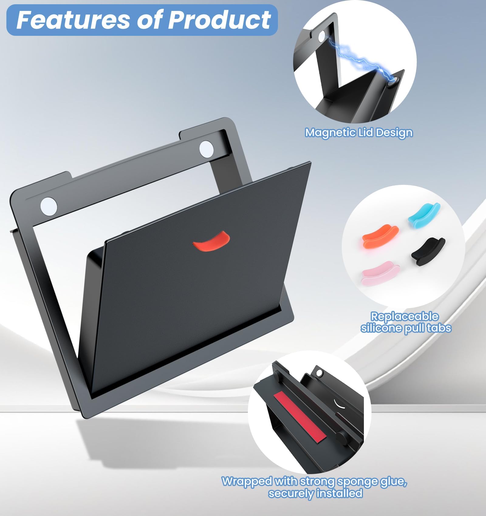 Sinvanho Center Console Organizer Compatible With 2024 2025 Toyota Tacoma (4Th Gen) Accessories, Interior Insert Magnet Armrest