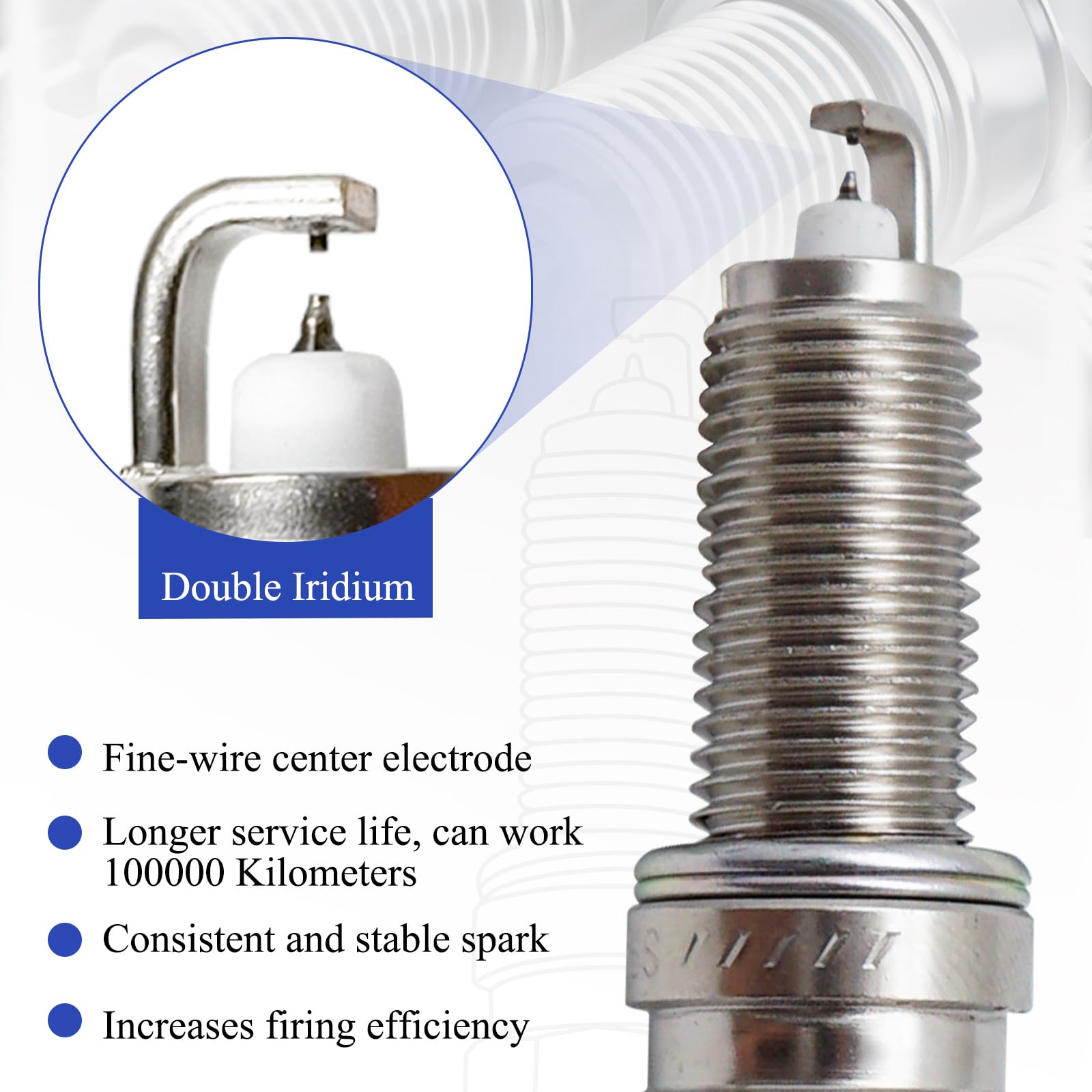 9029 Double Iridium Spark Plug Compatible With 2007-2019 Nissan Altima Versa Sentra Rogue Cube Nv200 Pathfinder Infiniti Fx50 M5