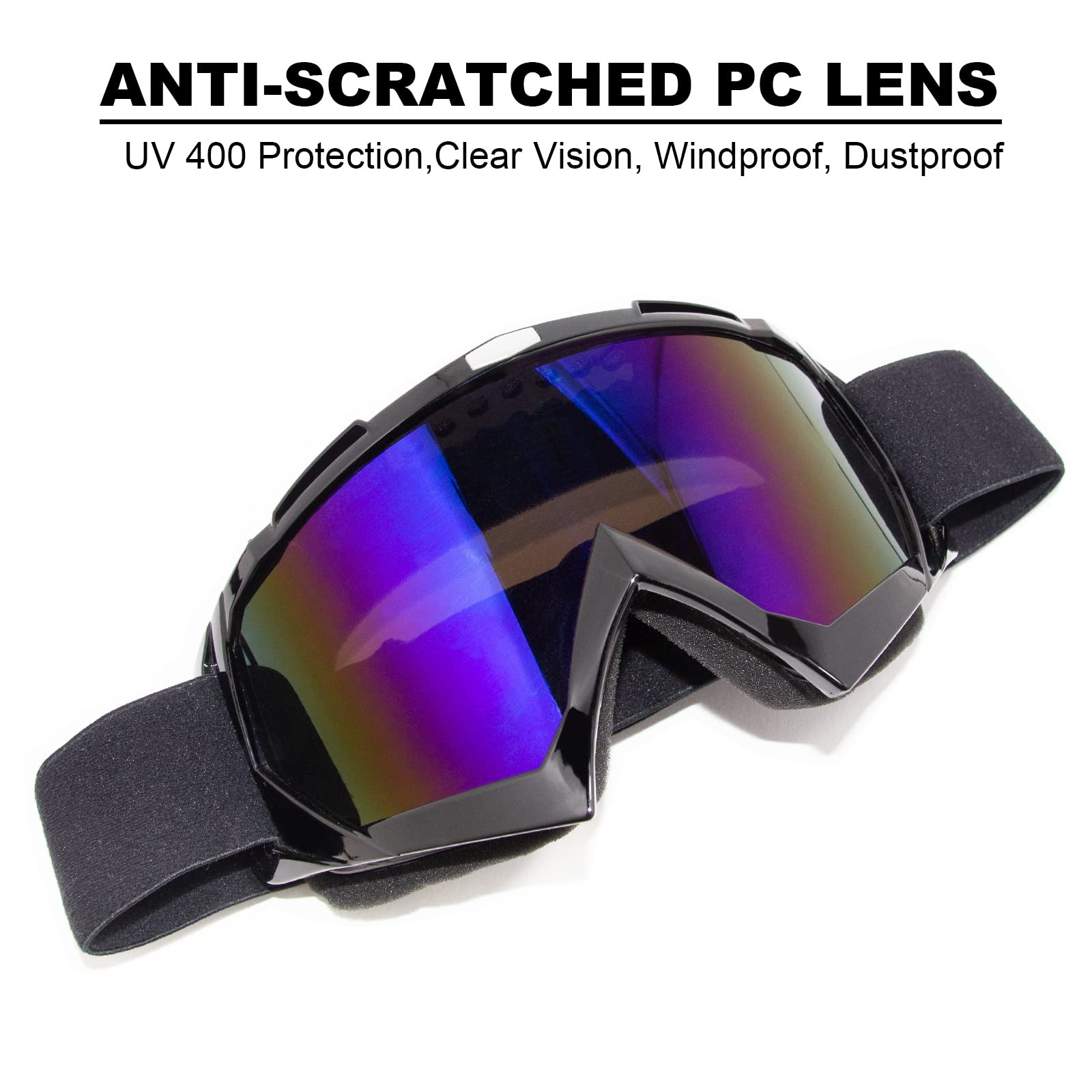 Copvner Dirt Bike Goggles Atv Goggles Motorcycle Goggles Motocross Riding Goggles Otg Offroad Goggles Ski Mx Helmet Racing Four