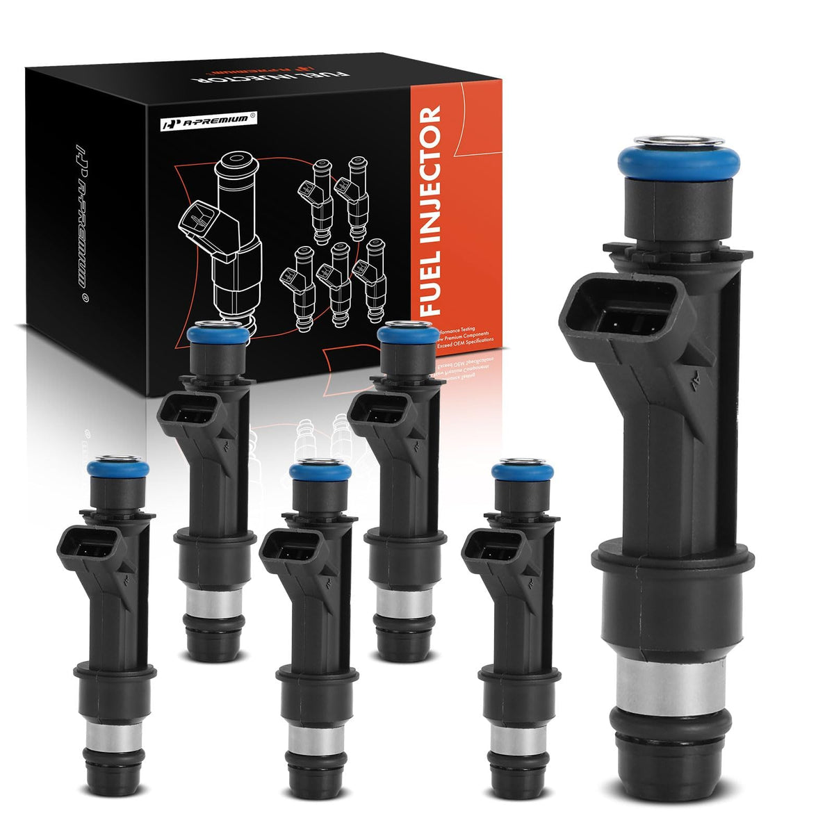 A-Premium Fuel Injectors Set of 6 Compatible with Chevrolet Impala, Camaro, Monte Carlo & Buick Regal, LeSabre, Park Avenue & Po