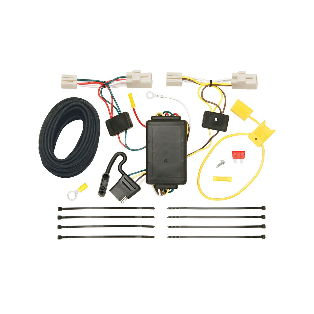 Tekonsha T-One T-Connector Harness, 4-Way Flat, Compatible With Select Pontiac Vibe : Scion Xb : Toyota Matrix Black