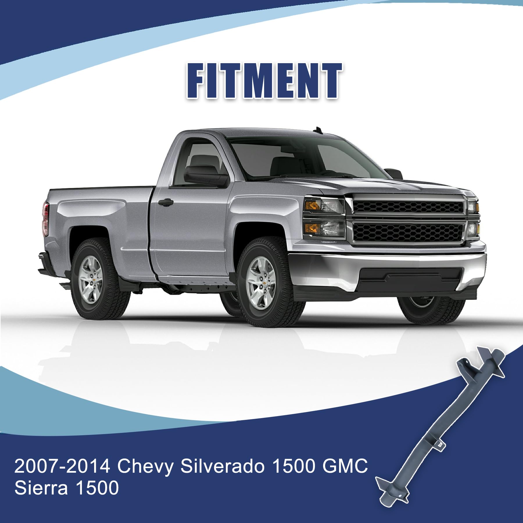 Mountainpeak Rear Fuel Tank Support Crossmember Fit for 2007-2014 Chevy Silverado 1500 GMC Sierra 1500