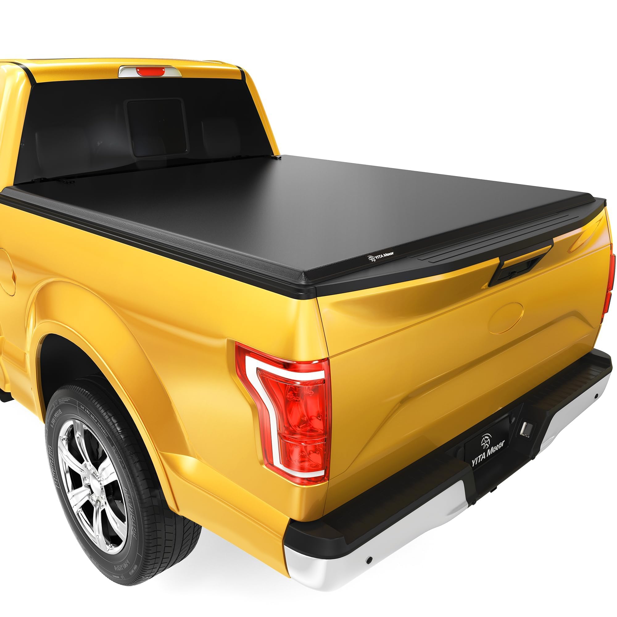 Yitamotor Soft Tri-Fold Truck Bed Tonneau Cover Compatible With 2009-2014 Ford F-150 5.5 Ft Bed