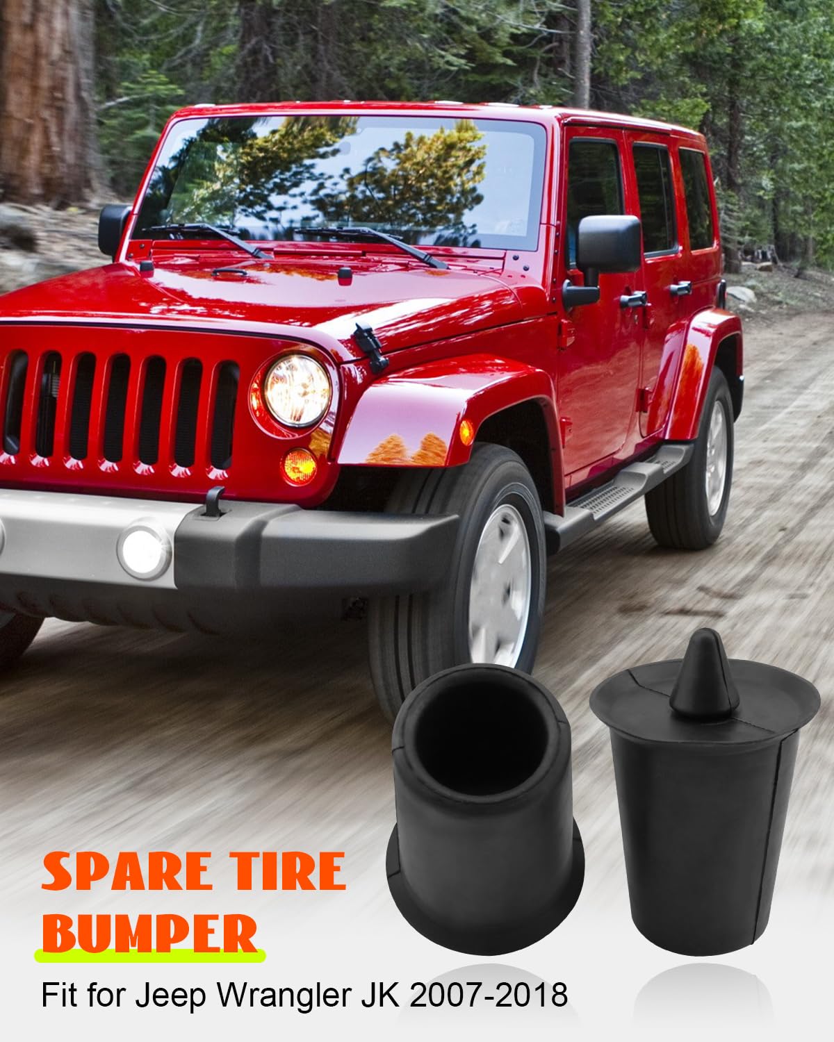 VelvetunVillay Tailgate Bump Stop Fit for Jeep Wrangler JK 2007 2008 2009 2010 2011 2012 2013 2014 2015 2016 2017 2018 Bump Stop