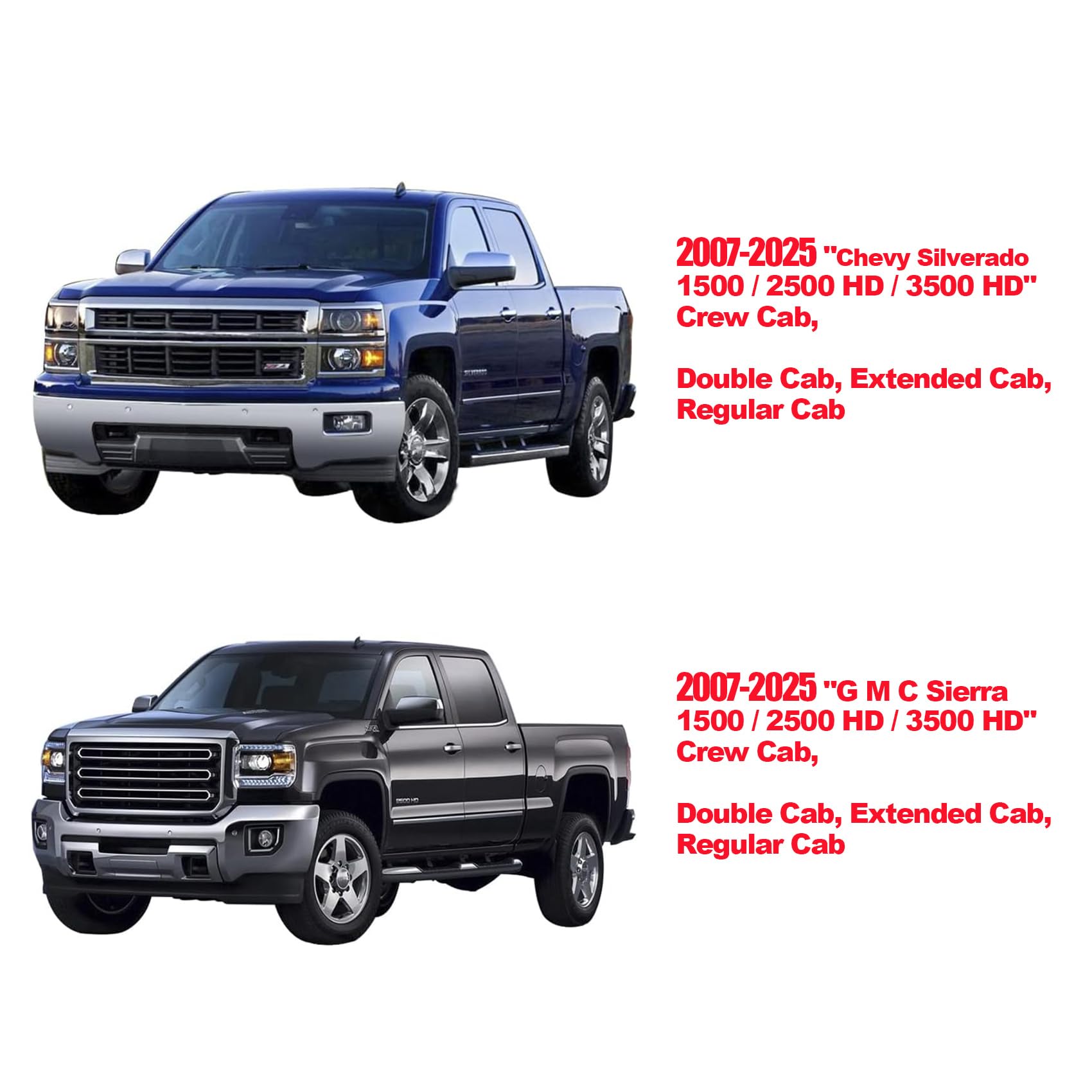 Yiertai Truck Seat Covers For Chevy Chevrolet Silverado Gmc Sierra Custom Fit 2007-2025 1500 2500 3500Hd Trail Boss Z71 Crew Dou