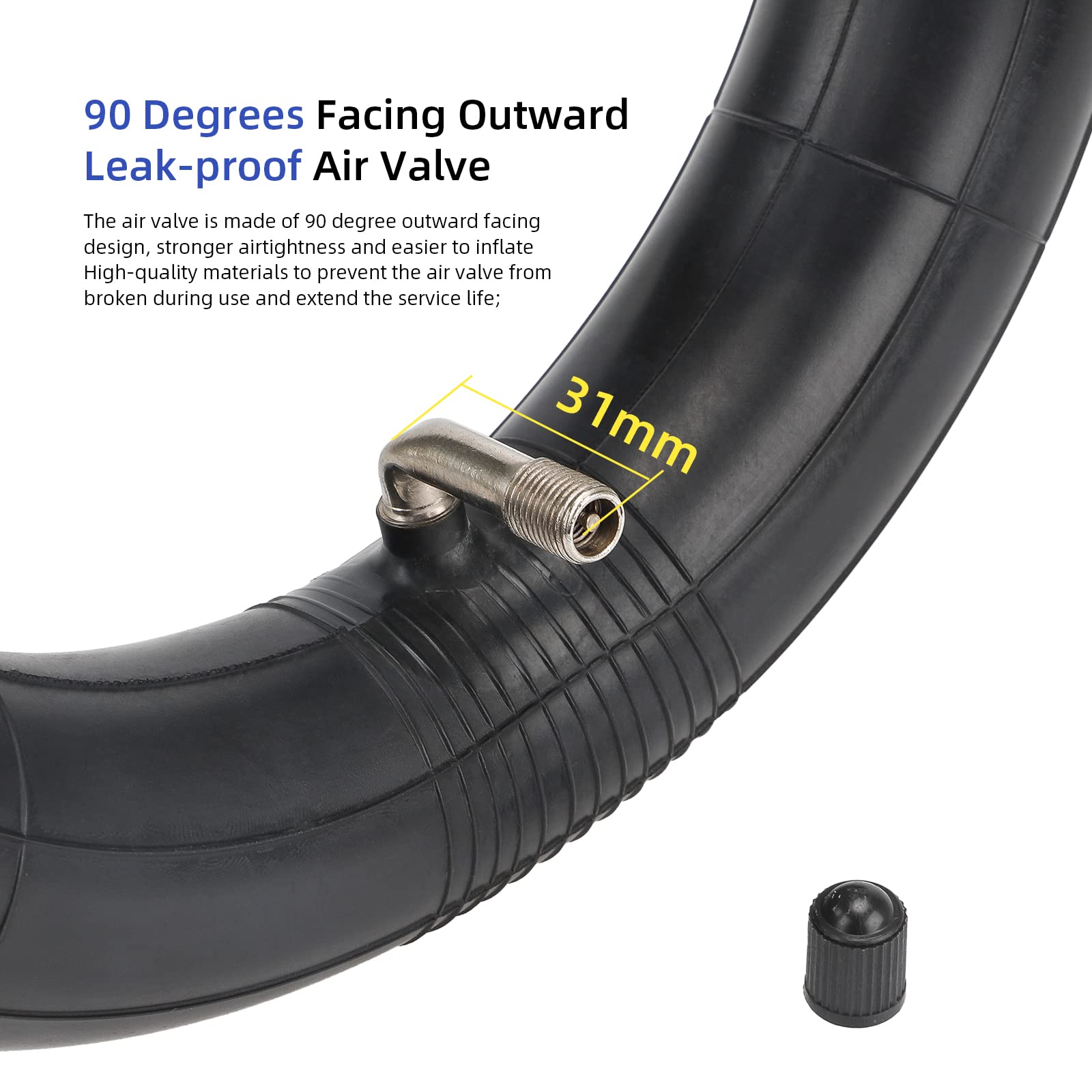 Ulip (2 Pack) 8.5 Inch Inner Tube With 90 Degree Wheel Tire Valve Stem Compatible For Dualtron Mini Dtmini Scooters And Other 8.5 Inch Scooter