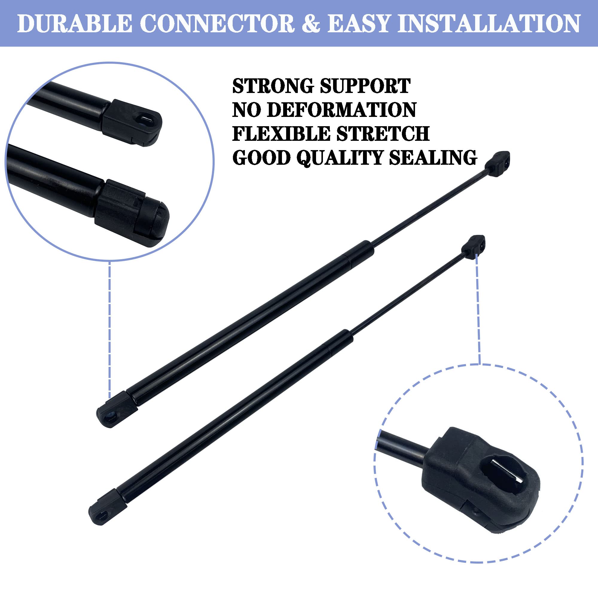 YzusGomumu Hood Lift Supports for 2017-2022 Ford F250 F350 F450 F550 Super Duty, Black, Replaces 4B-965360 HC3Z16