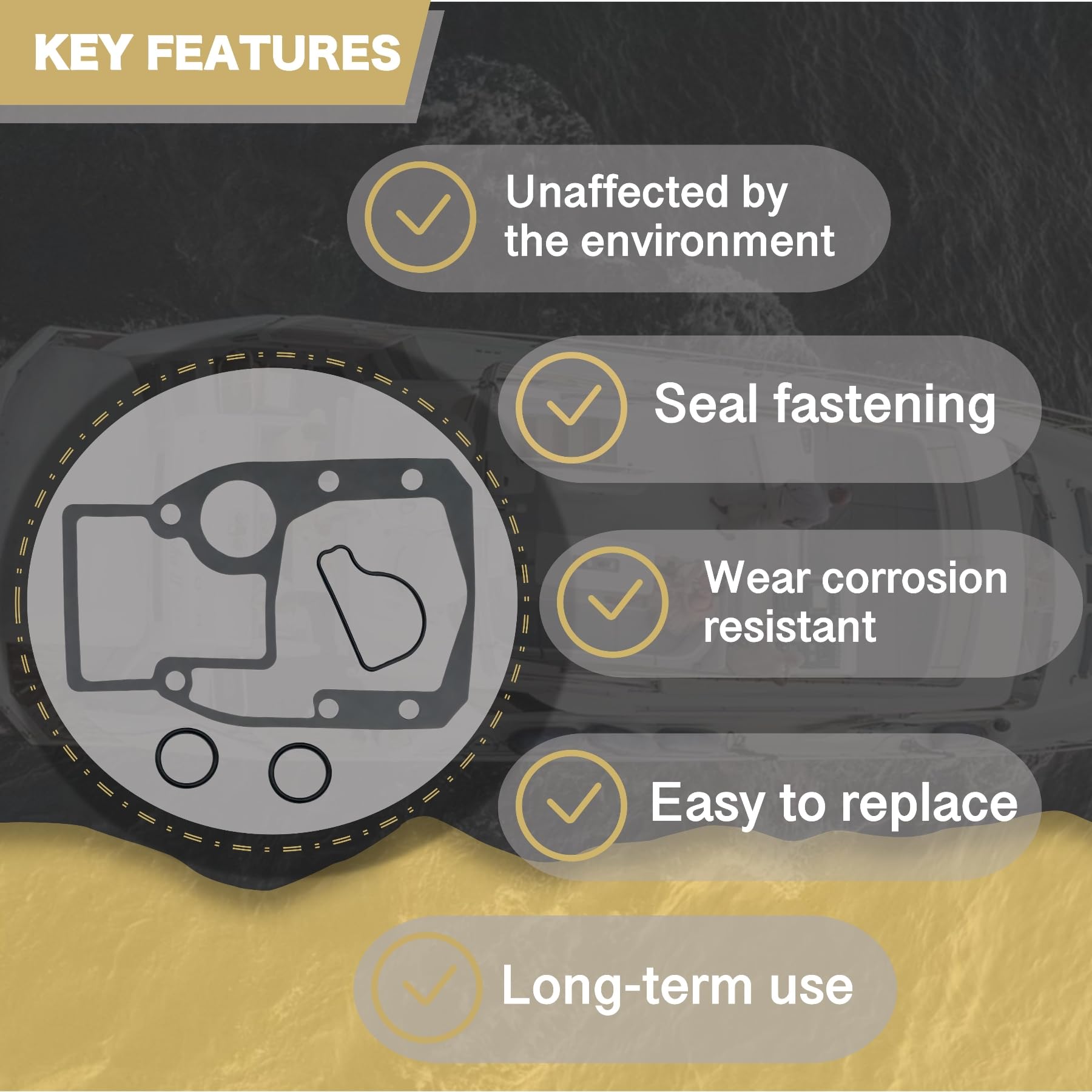 JLM MARINE 508105 Outdrive Mounting Gasket Set for Volvo Penta SX DP Drives and OMC Cobra Sterndrives Gasket Seal O-Ring 18-2613
