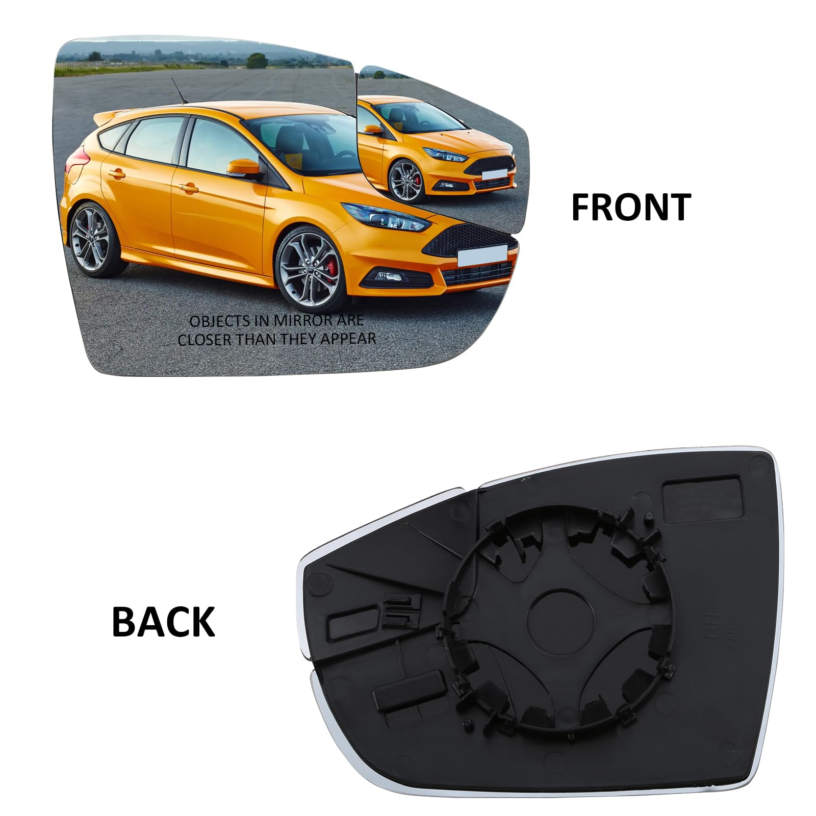 LOIYLLEN Passenger Side Mirror Replacement for Ford Focus 2012 2013 2014 2015 2016 2017 2018 - Right Side Mirror Glass, Rear Vie