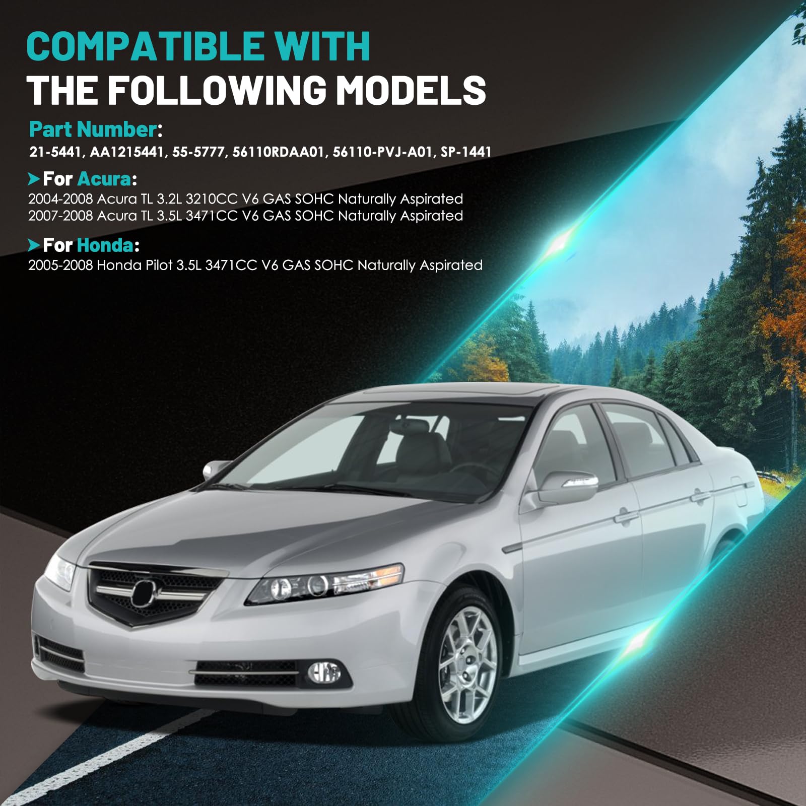 Farrme 21-5441 Power Steering Pump With Pulley Fit For Honda Pilot 3.5L 05-08,For Acura Tl 3.2L 04-08,For Acura Tl 3.5L 07-08 Au