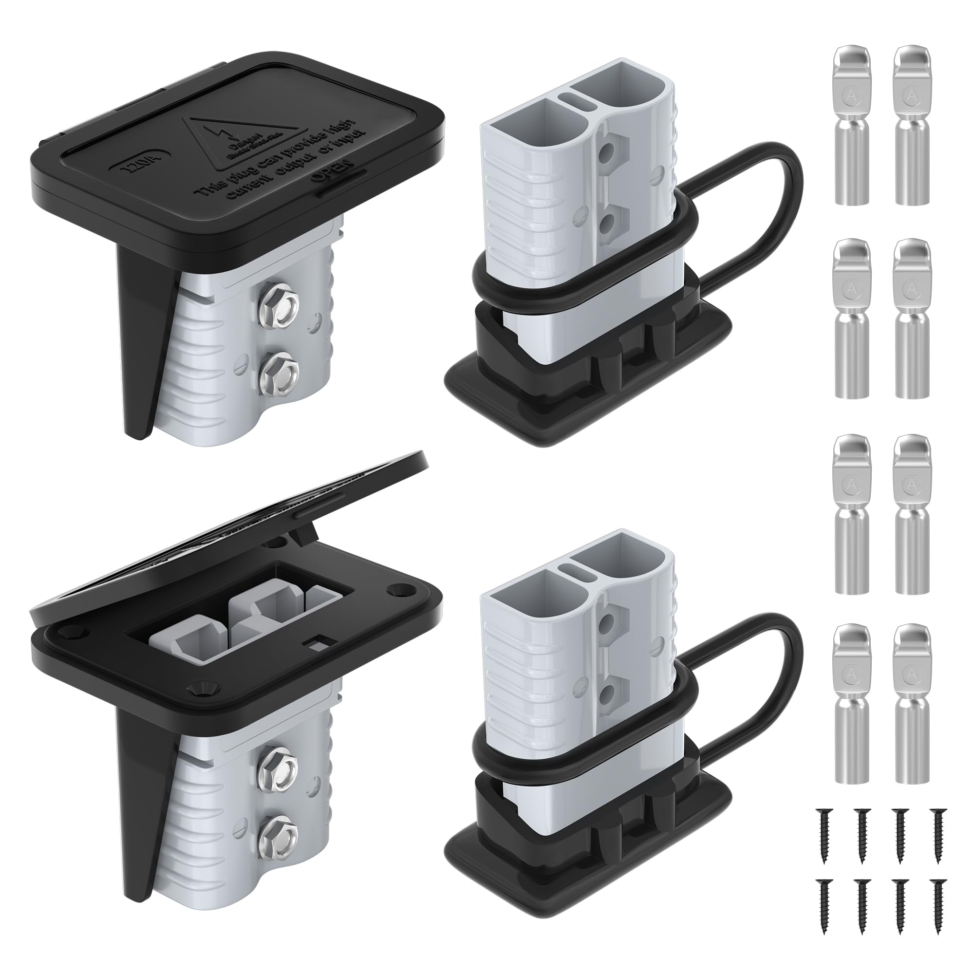 Rvboatpat 120 Amp Battery Quick Disconnect Connector With Plug Mounting Panel Battery Cable Connector Battery Terminal Connector