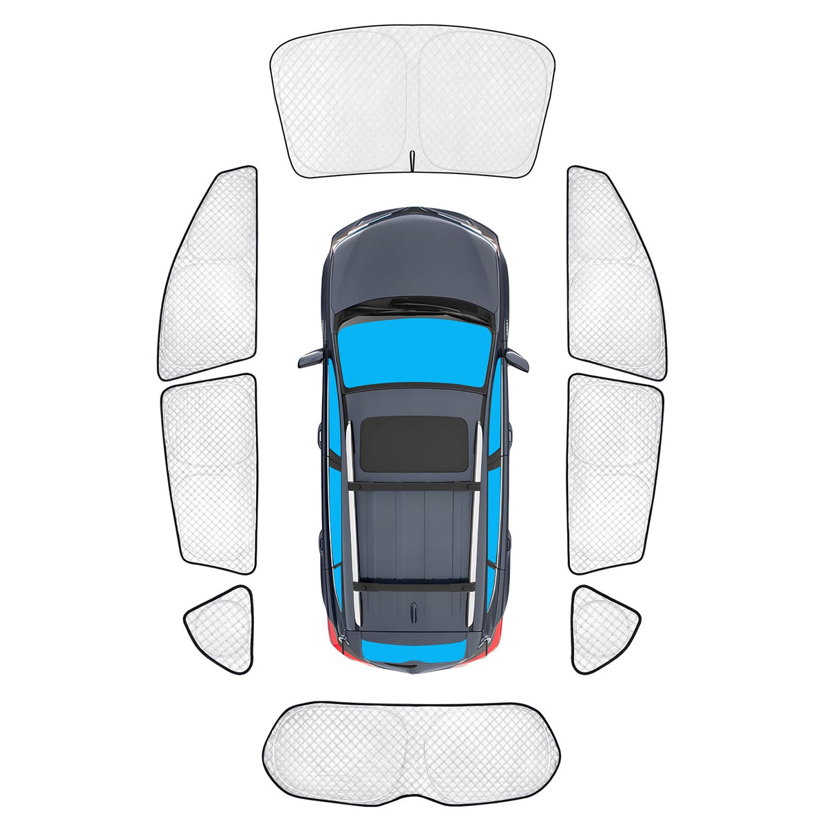 Kmf Full Window Sun Shade Custom Fit For Toyota Rav4 2013-2018 Accessories, Privacy Car Window Covers Sunshade For Windshield Si