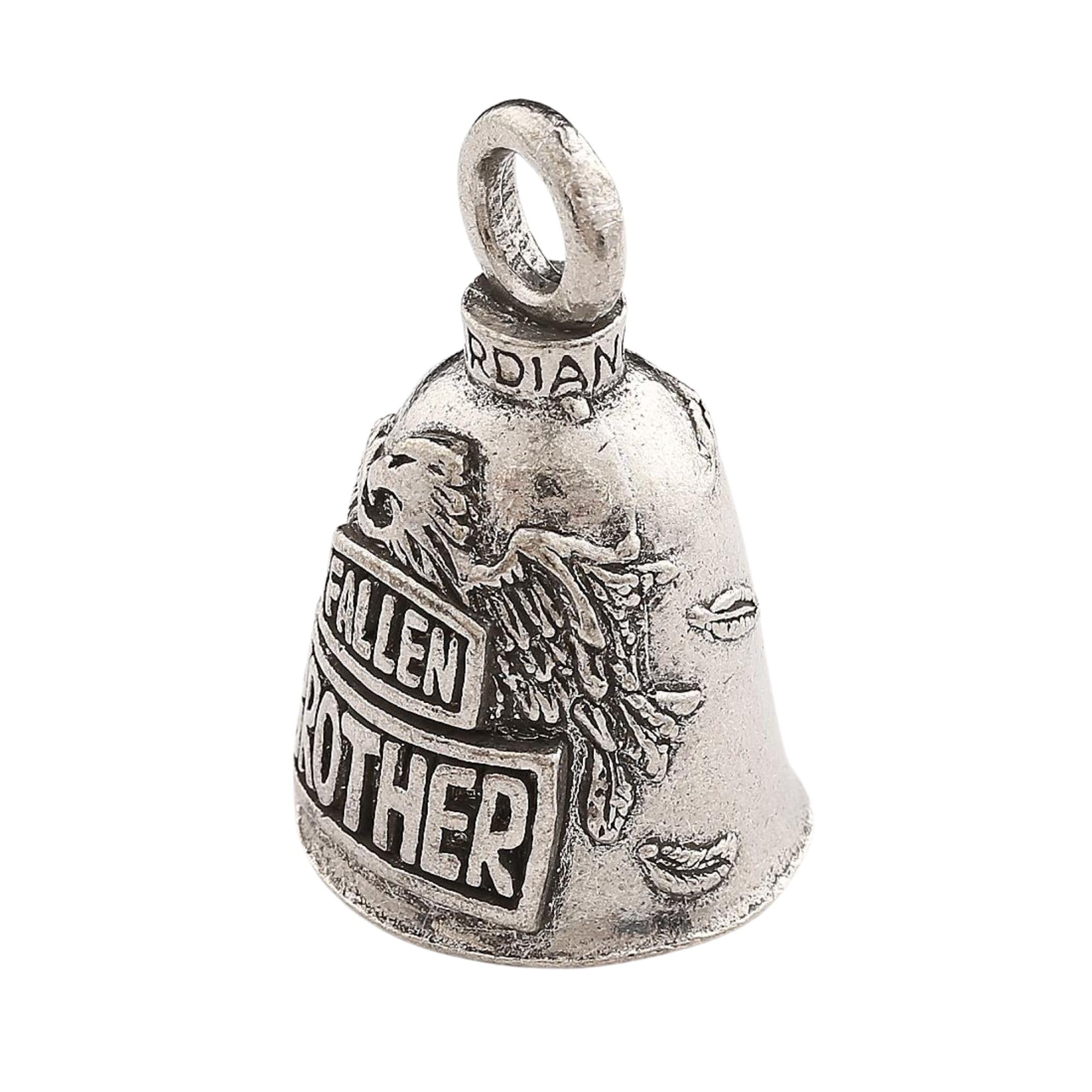 Guardian Bell Fallen Brother Good Luck Bell W/Keyring & Black Velvet Gift Bag | Motorcycle Bell | Lead-Free Pewter | Good Luck G