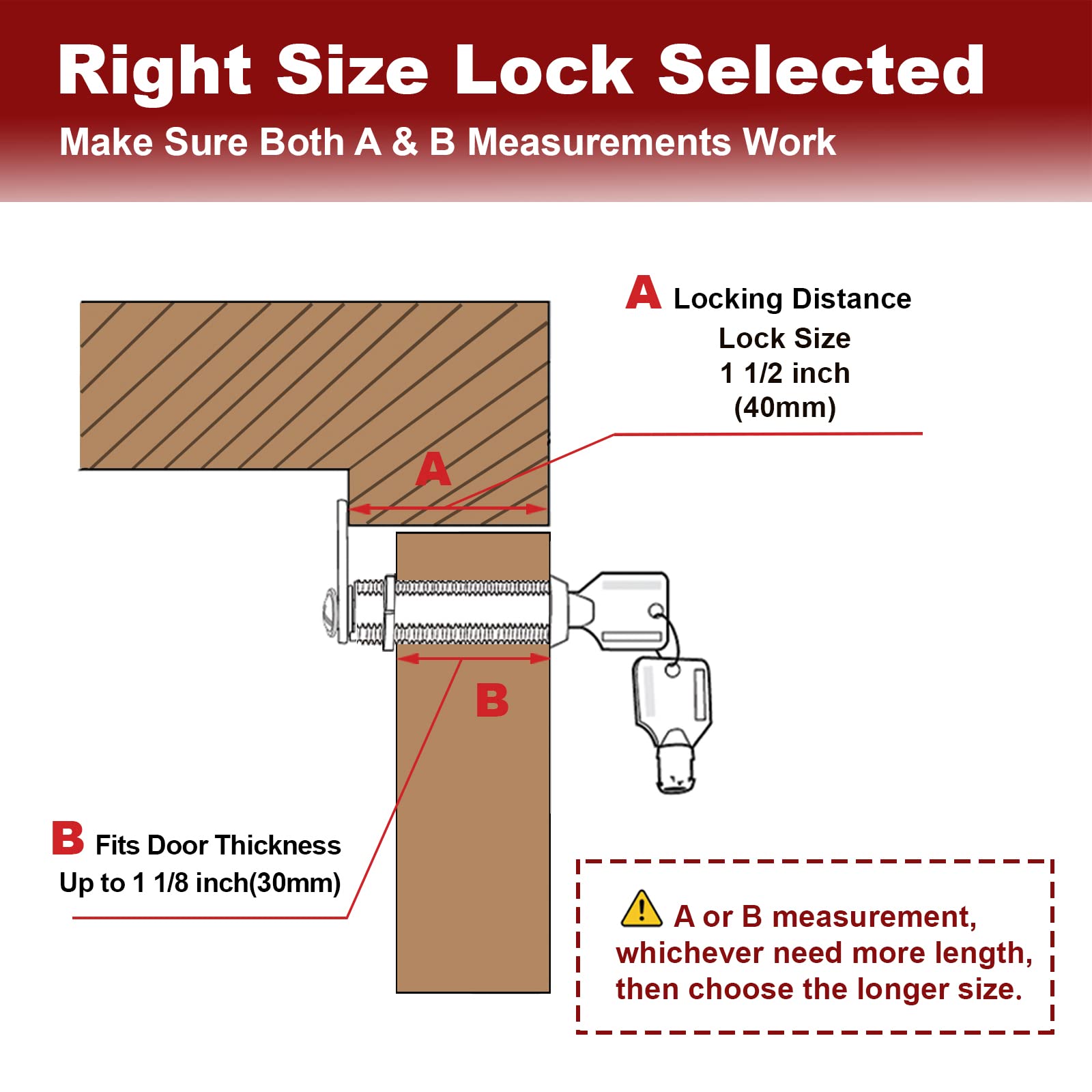 Naissian Rv Locks For Storage Door 1 1/8 Inch, Camper Storage Locks For Travel Trailer Compartment Cabinet Drawer With Keys 1 1/8', Pack Of 8 Locks With 6 Keyed Alike With Manual