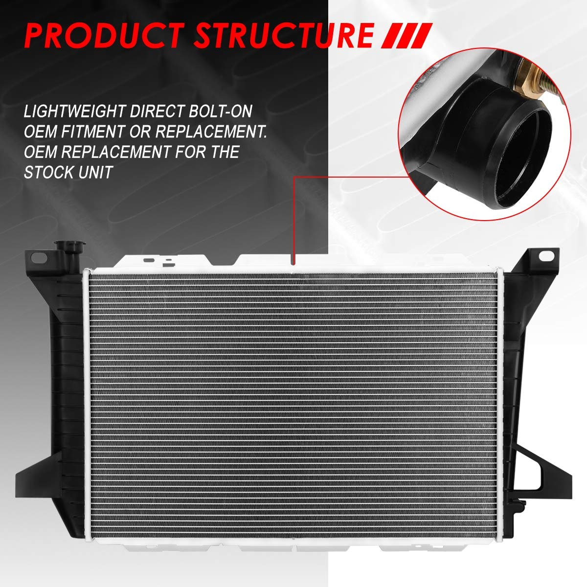 Auto Dynasty Radiator Compatible With 85-96 Ford Bronco F150 F250 F350 4.9L At, Dpi 1454 Factory Style 2-Row Cooling Radiator, A