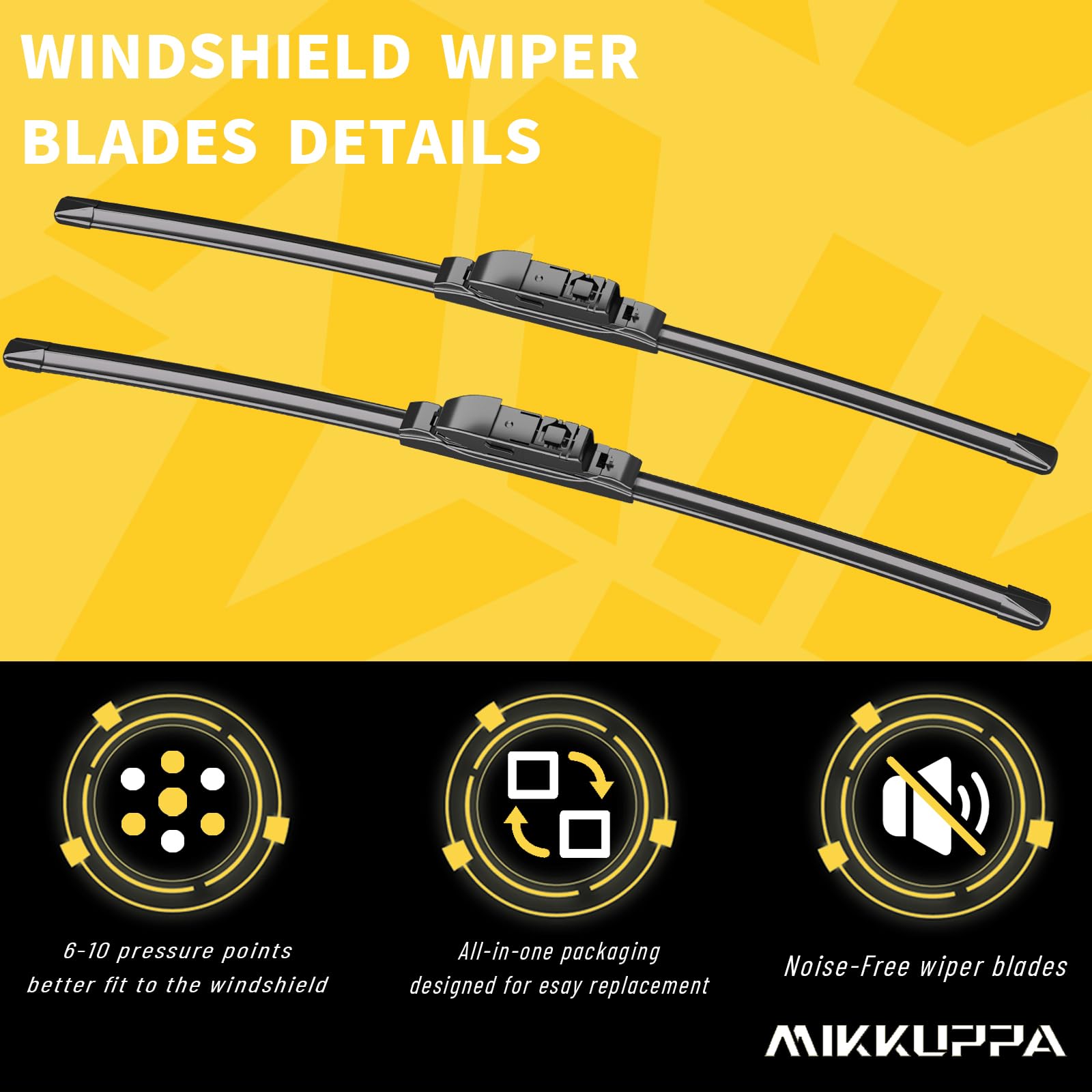 Windshield Wiper Blades, 26' + 16' Replacement For 2017-2021 Subaru Impreza Crosstrek - Mikkuppa Front Wiper Replacement (Pack Of 2)