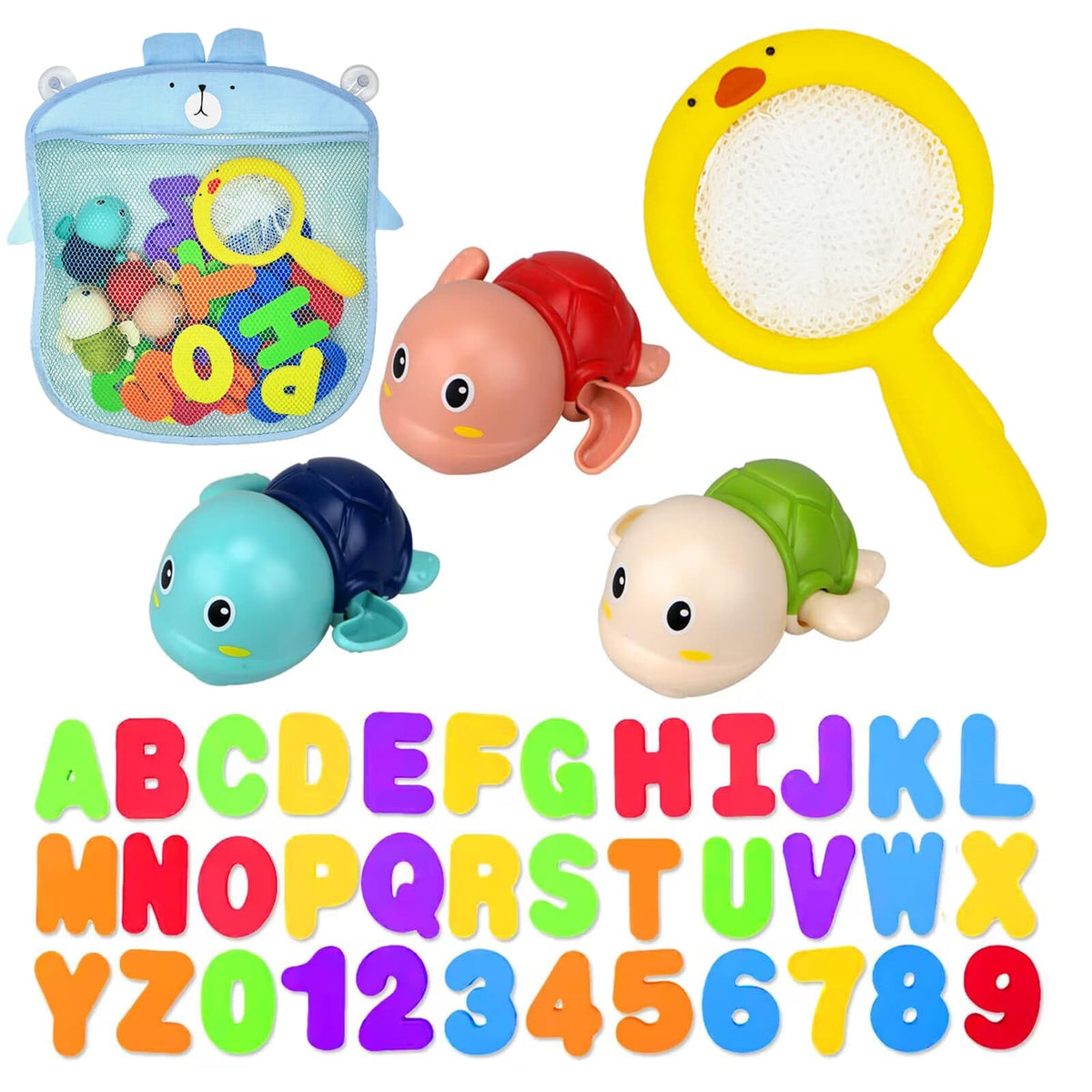 Bath Toys Kids Age 1-3 - Foam Bath Letters And Numbers Abc Alphabet Learning Toys Bathtub Toys Toddlers 2-4 Water Pool Shower Tu