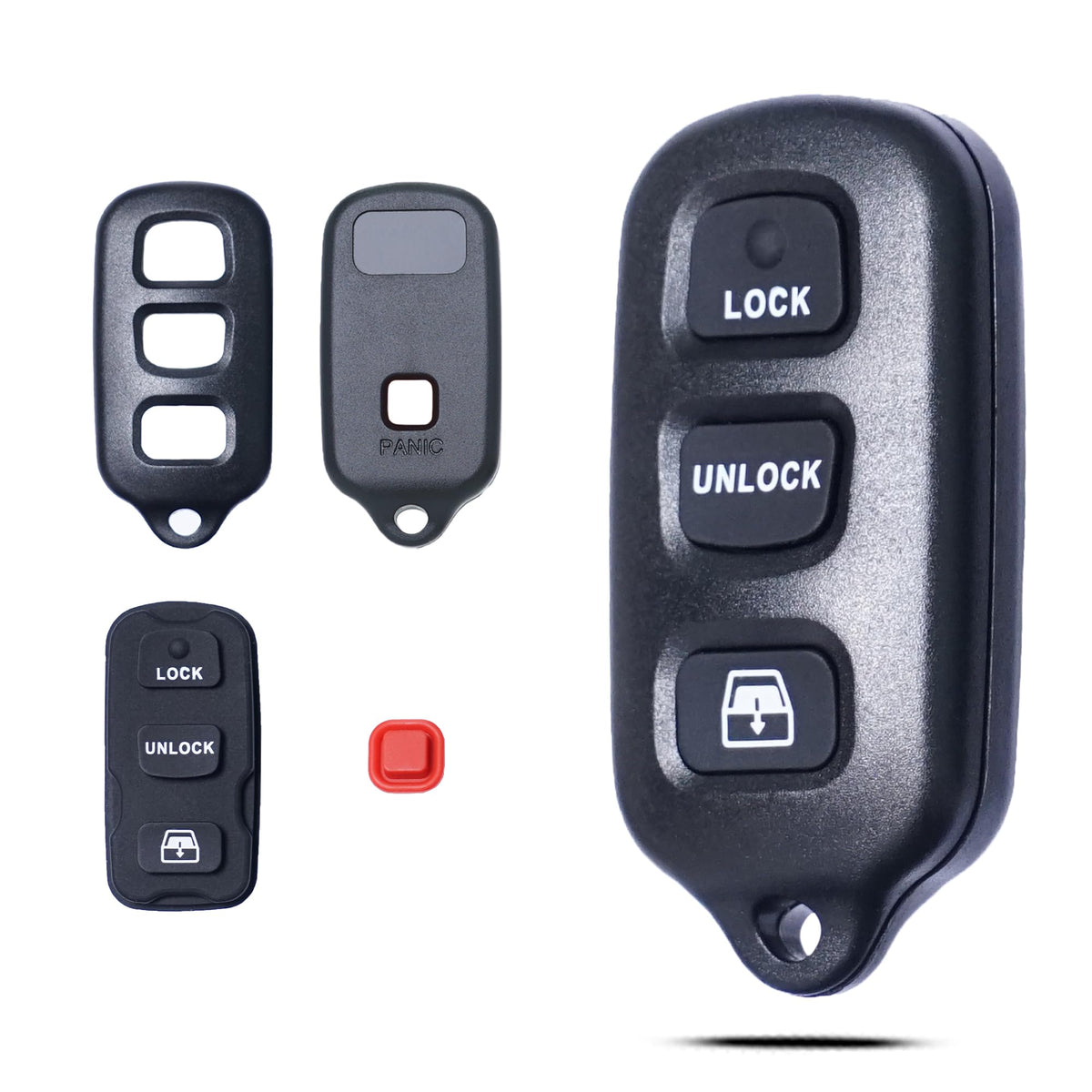 SUPALAND Key Fob Shell Case Replacement Fits for Toyota 4Runner Sequoia 1999 2000 2001 2002 2003 2004 2005 2006 2007 2008 2009 K