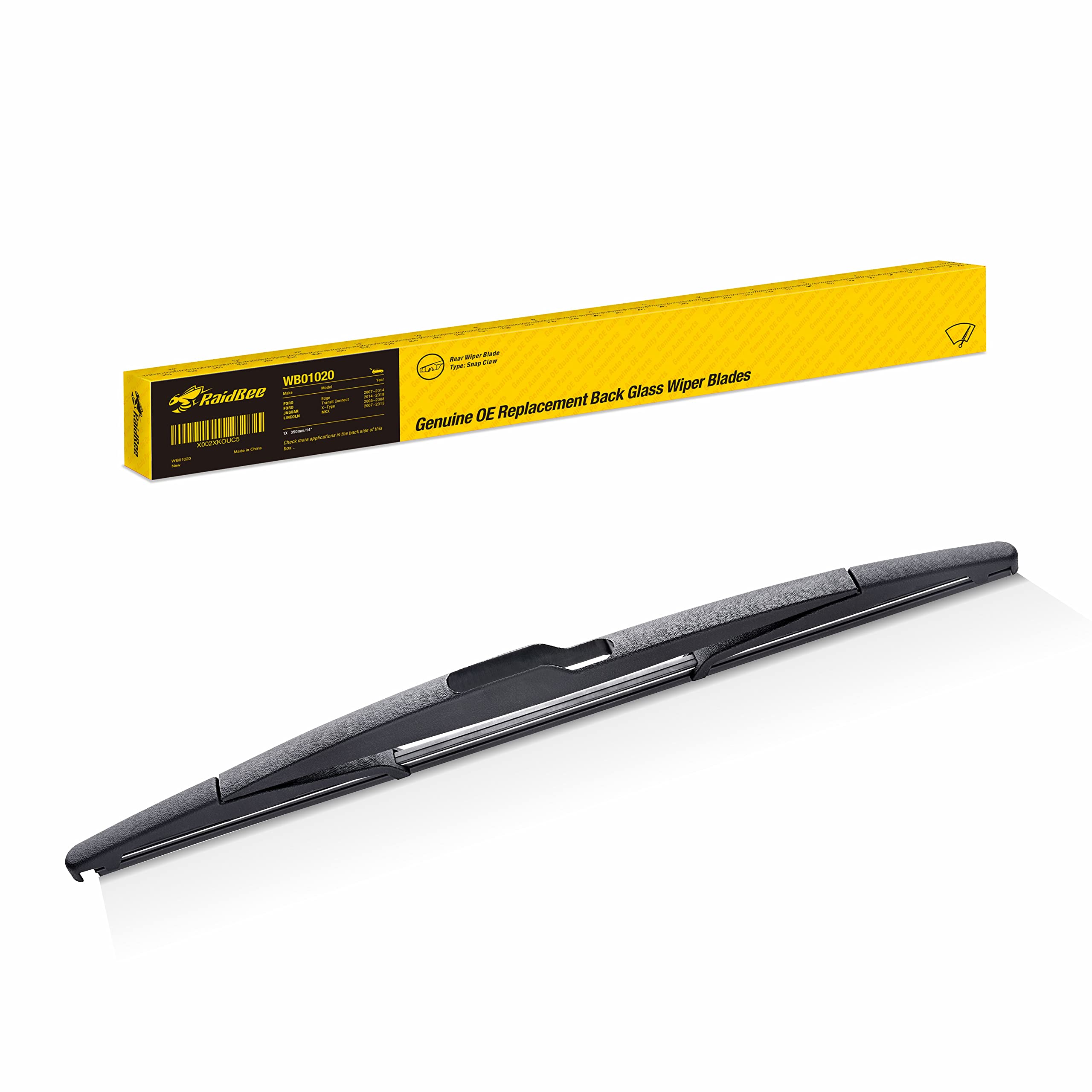 Raidbee Rear Wiper Blade, 14 Inch Rear Windshield Wiper Blades For Original Equipment Replacement, Compatible For Ford Edge 2014